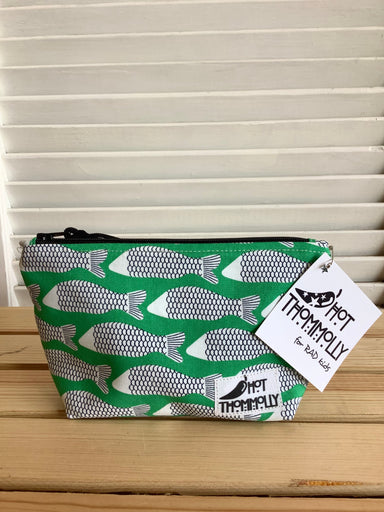 Green Fish  - small zipper pouch