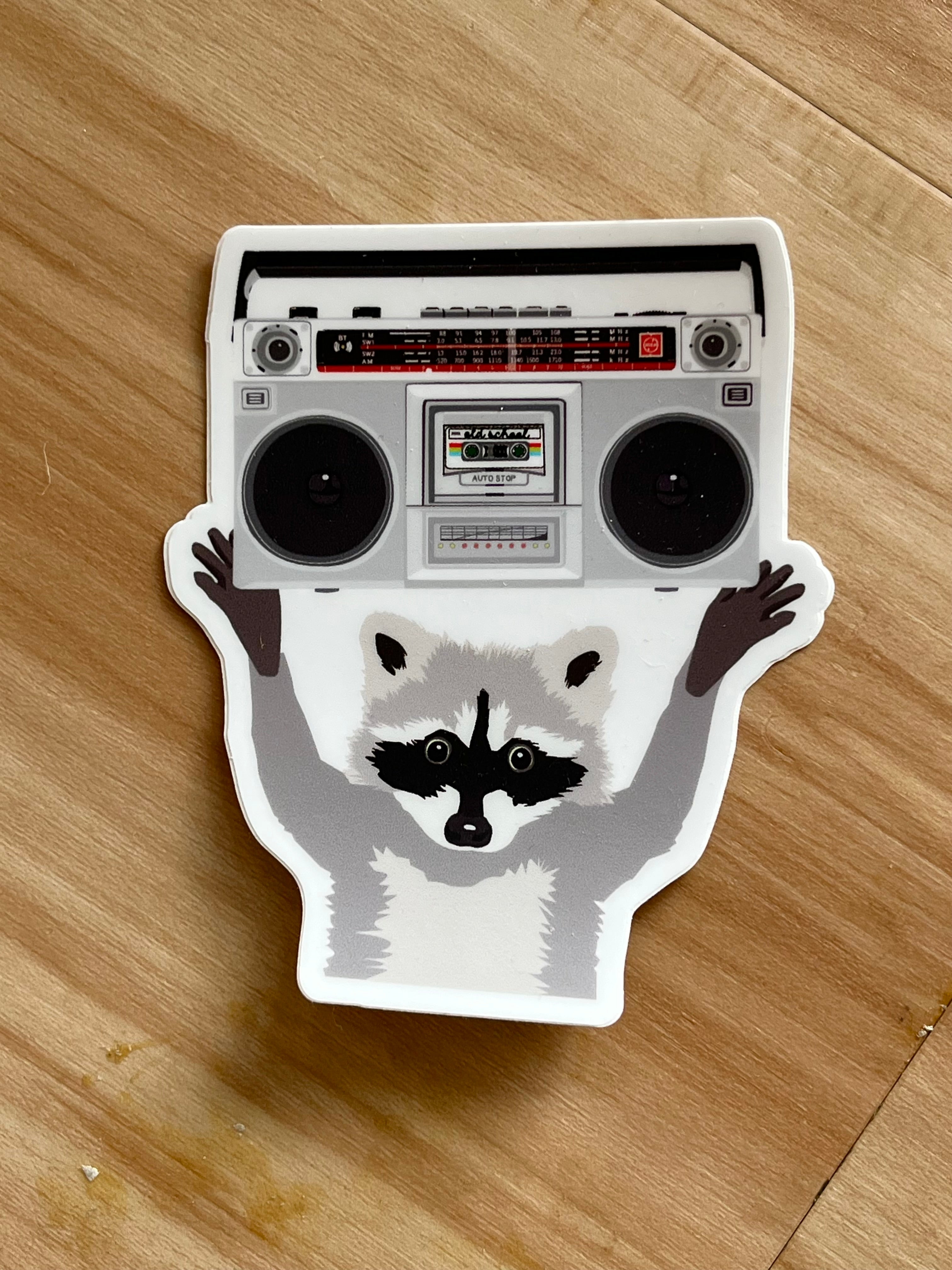 Raccoon with Boombox - Apartment 2 stickers