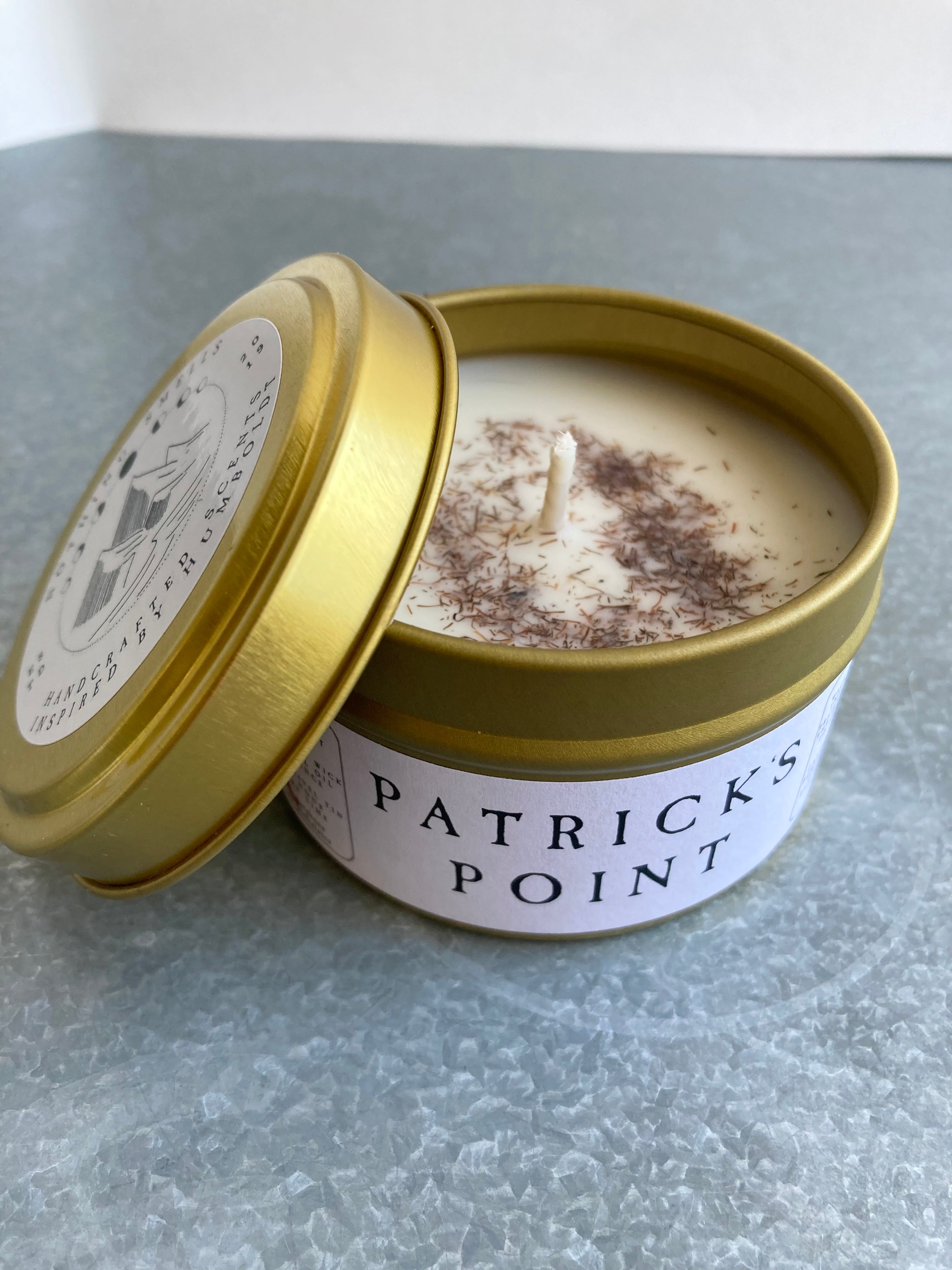 Patrick's Point candle in tin from Nothing Obvious