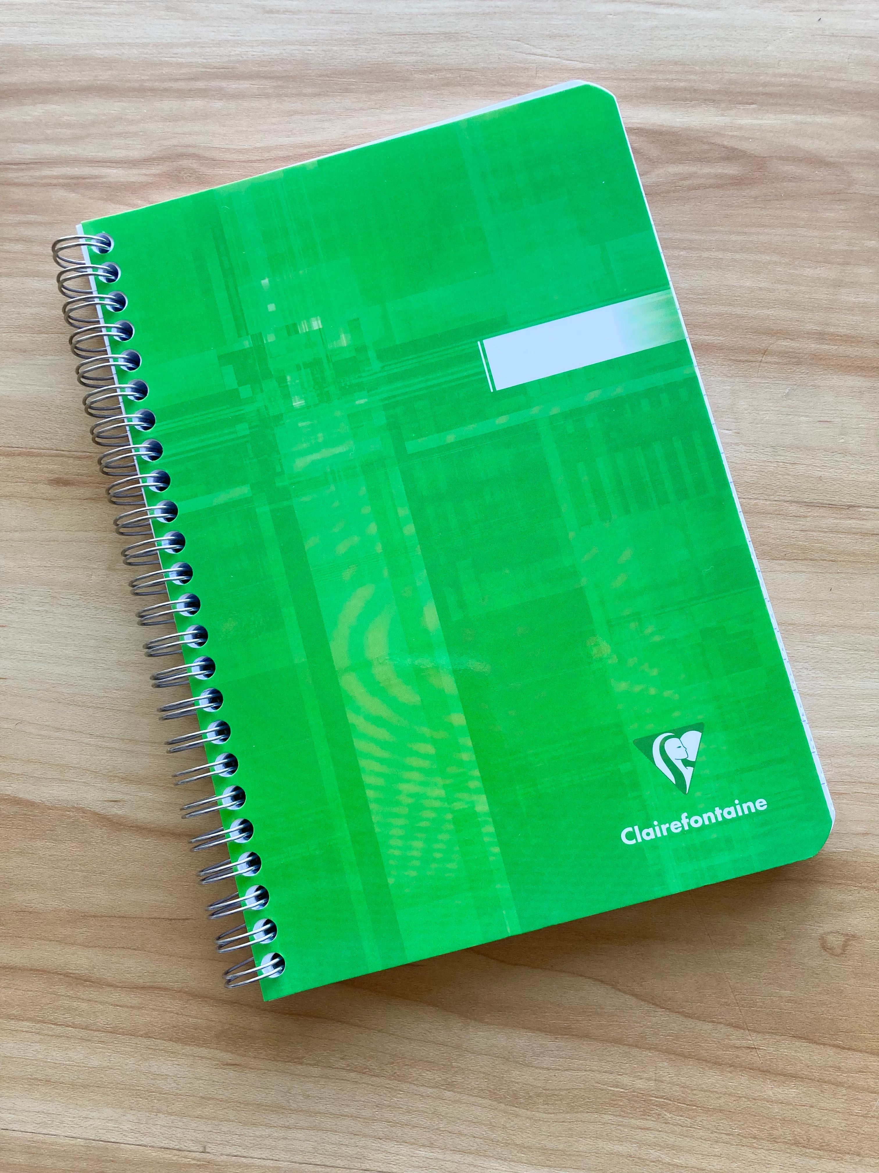 Green - Clairefontaine Spiral bound Notebook