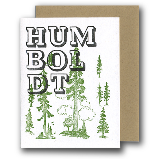 Humboldt Trees - card from Just My Type Letterpress
