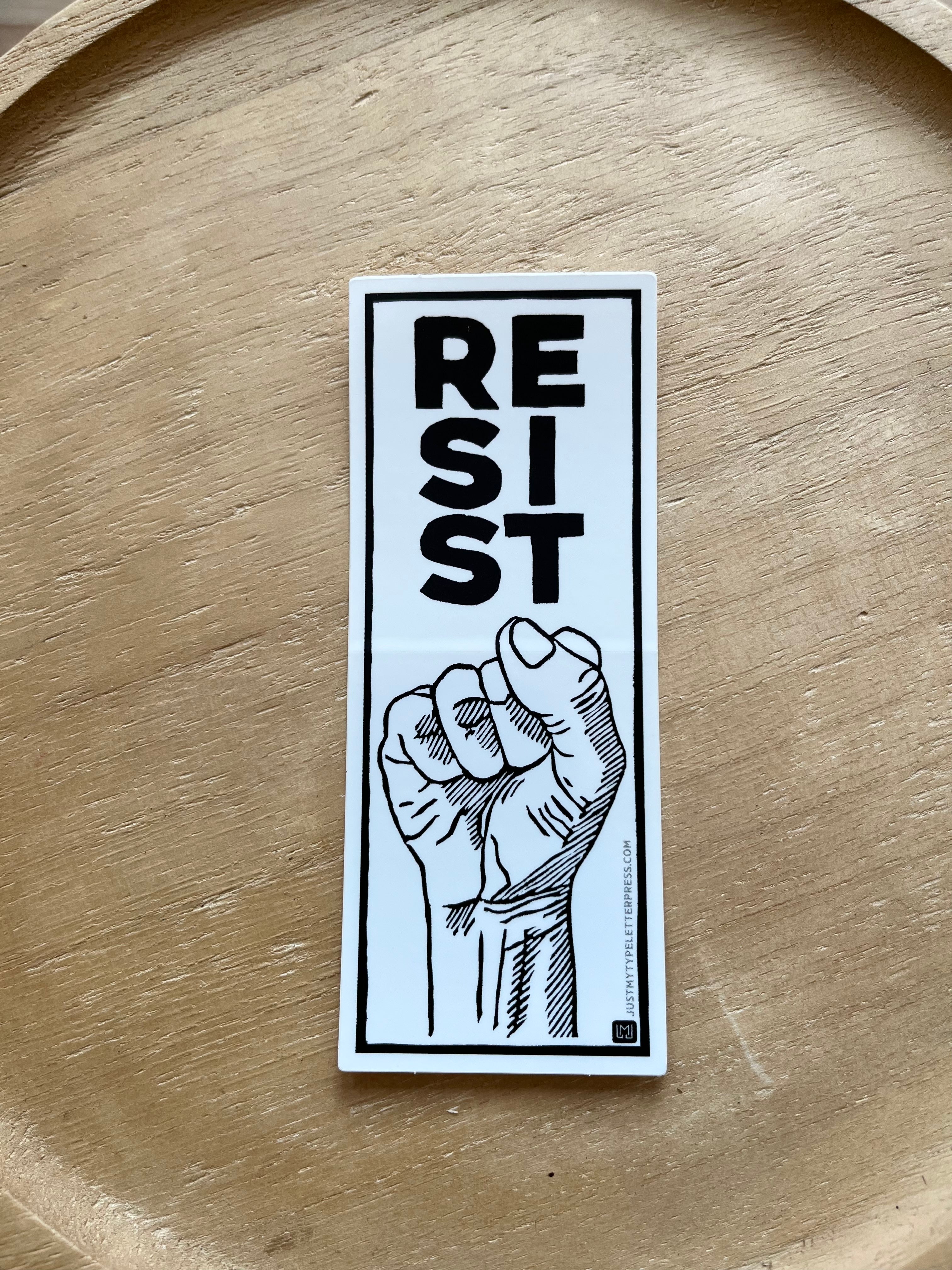 Resist - Stickers from Just My Type Letterpress