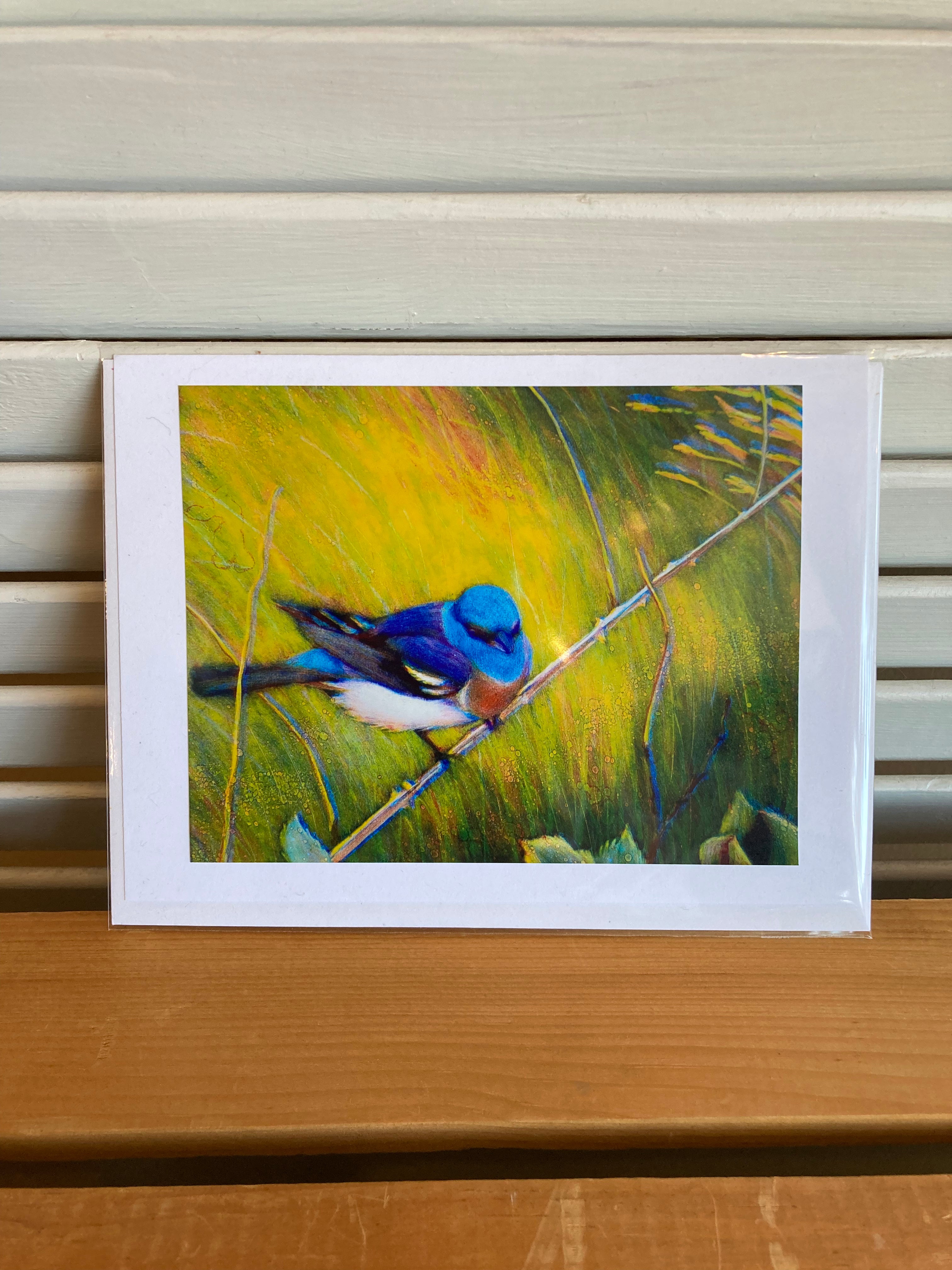 Lazuli Bunting - card by Patricia Sennott