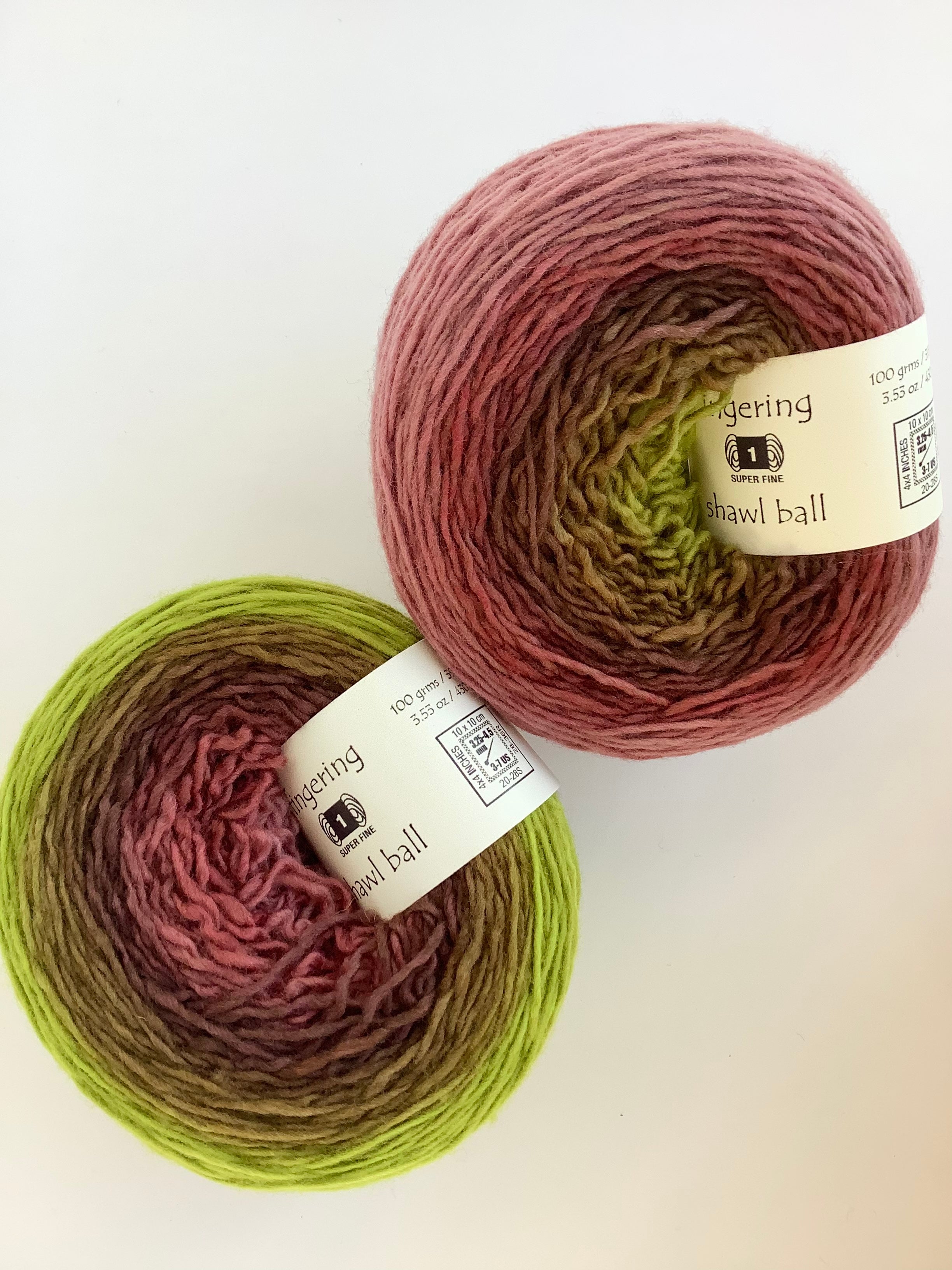 Autumn Rose - Ombré Merino Fingering Shawl Ball yarn from Freia 