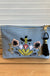 Zippered Cosmetic Bag - Small Blue