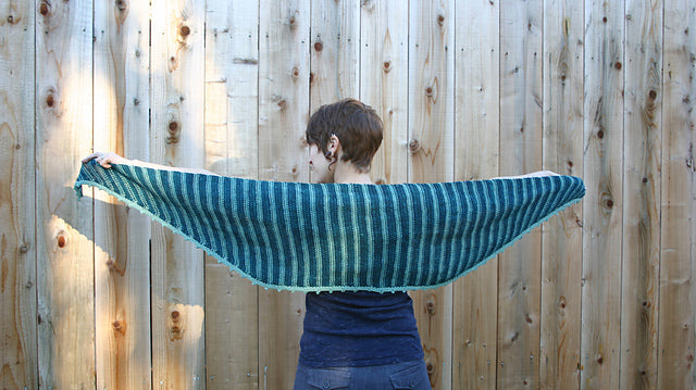Pinstripe Shawl pattern from Kira K Designs