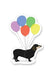 Dachshund with balloons - Apartment 2 stickers