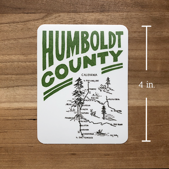 Humboldt County - Stickers from Just My Type Letterpress