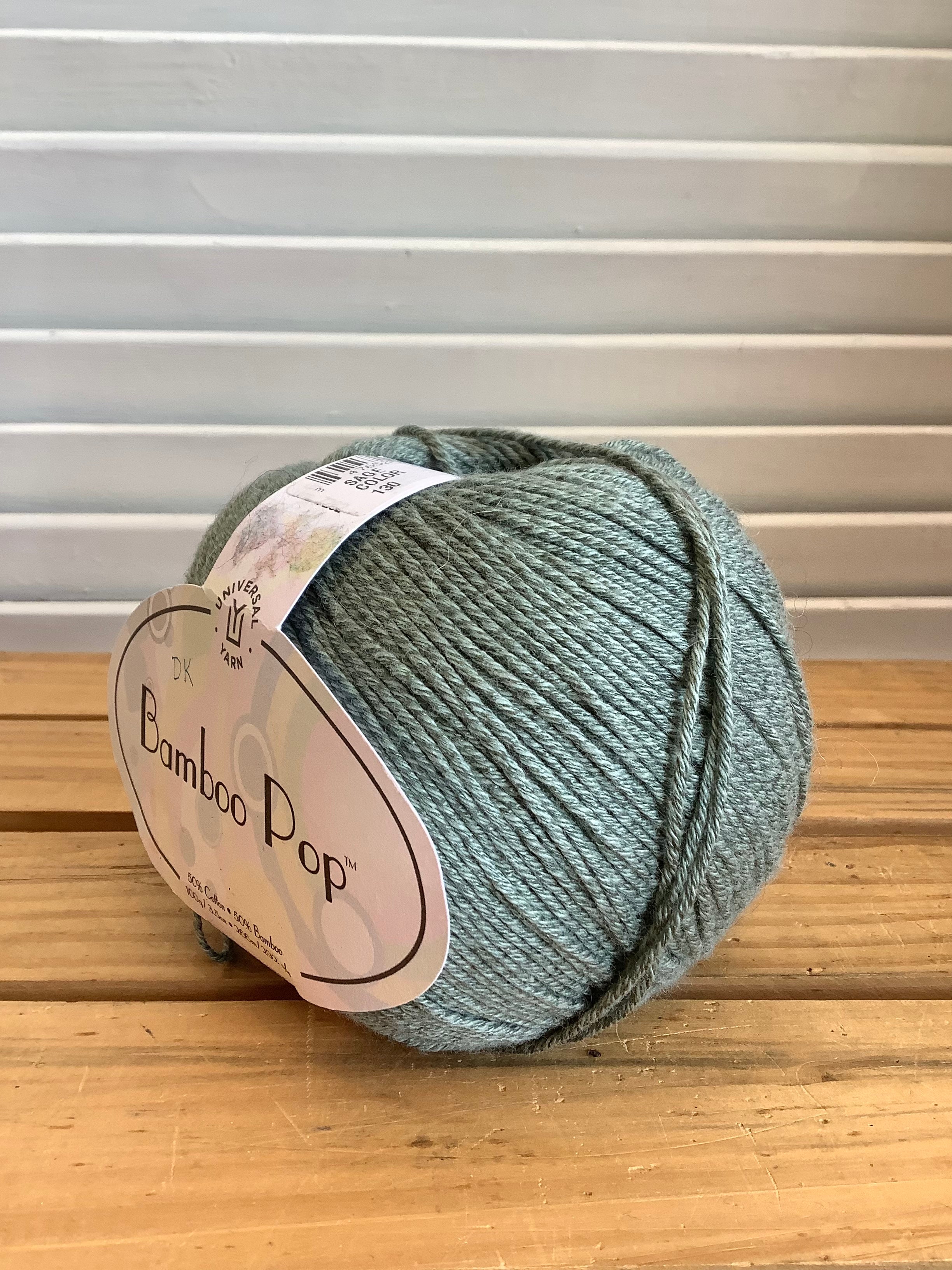 Universal Yarn Bamboo Pop Color: 130 Sage Lot: 18754