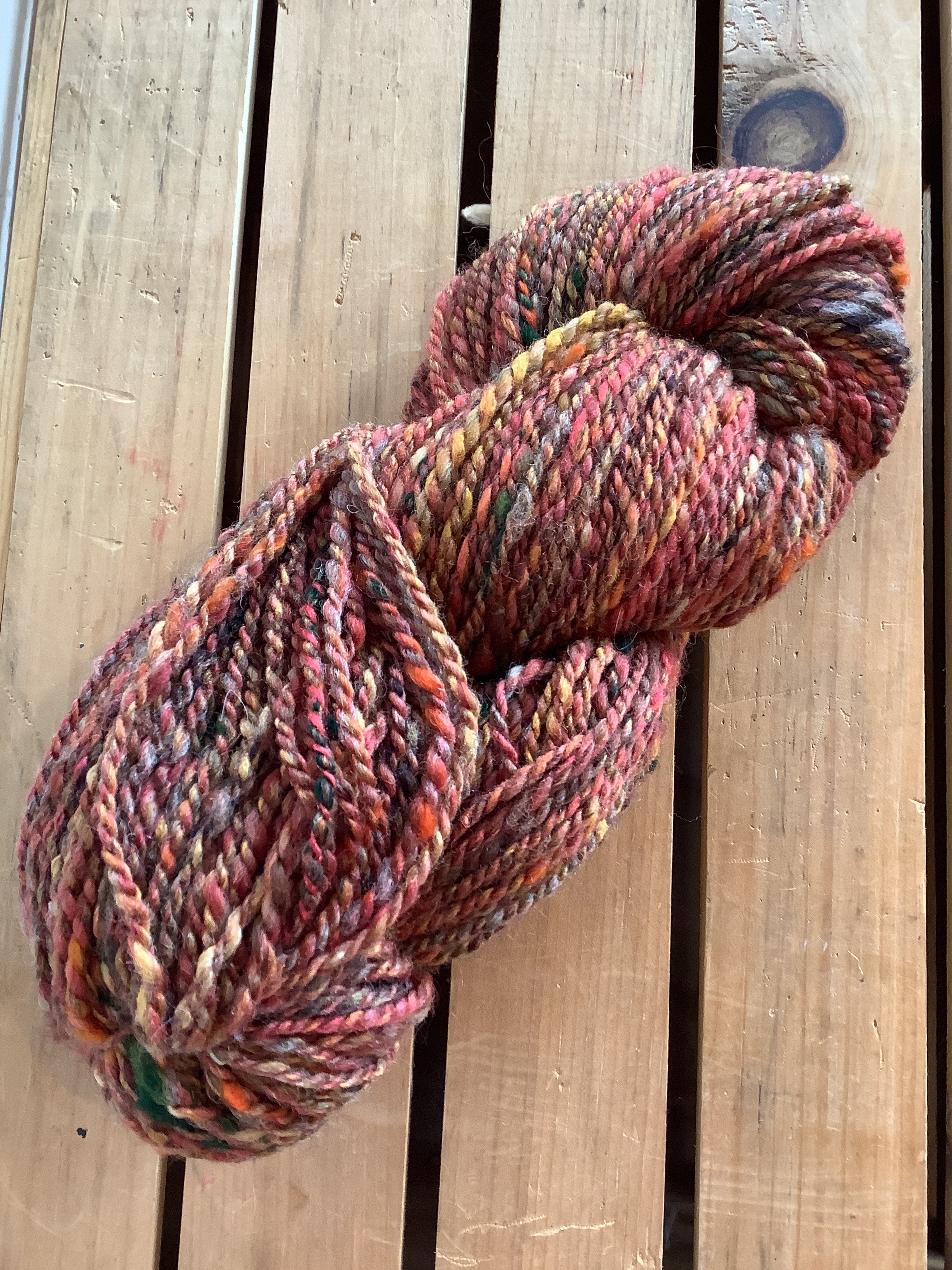 Wool Silk Orange, Yellow & Brown 105