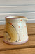 Mustard with light blue polka dots - Little pitcher from Sue Moon Pottery