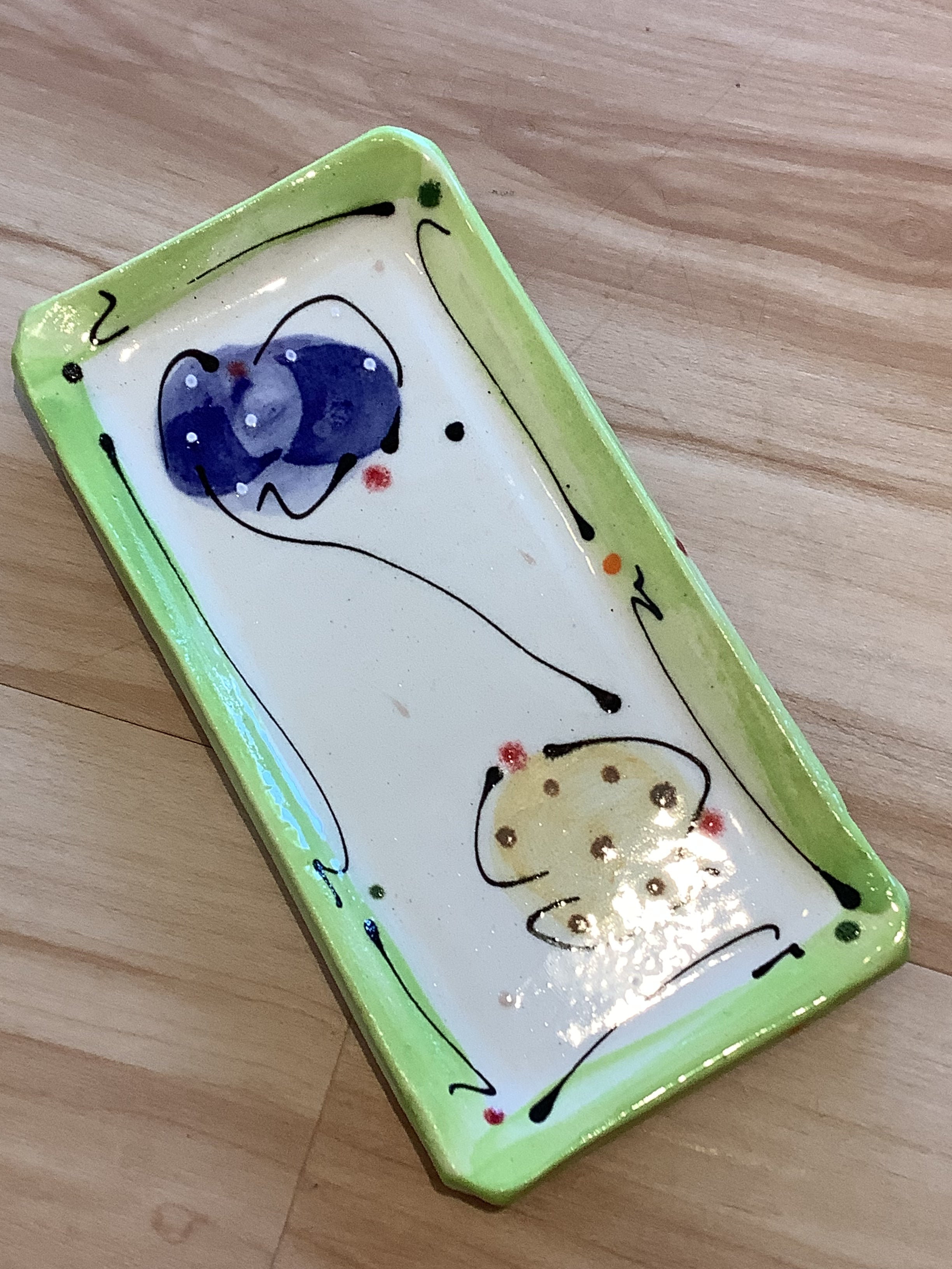 Blue and Yellow - Sue Moon Pottery Butter Plate