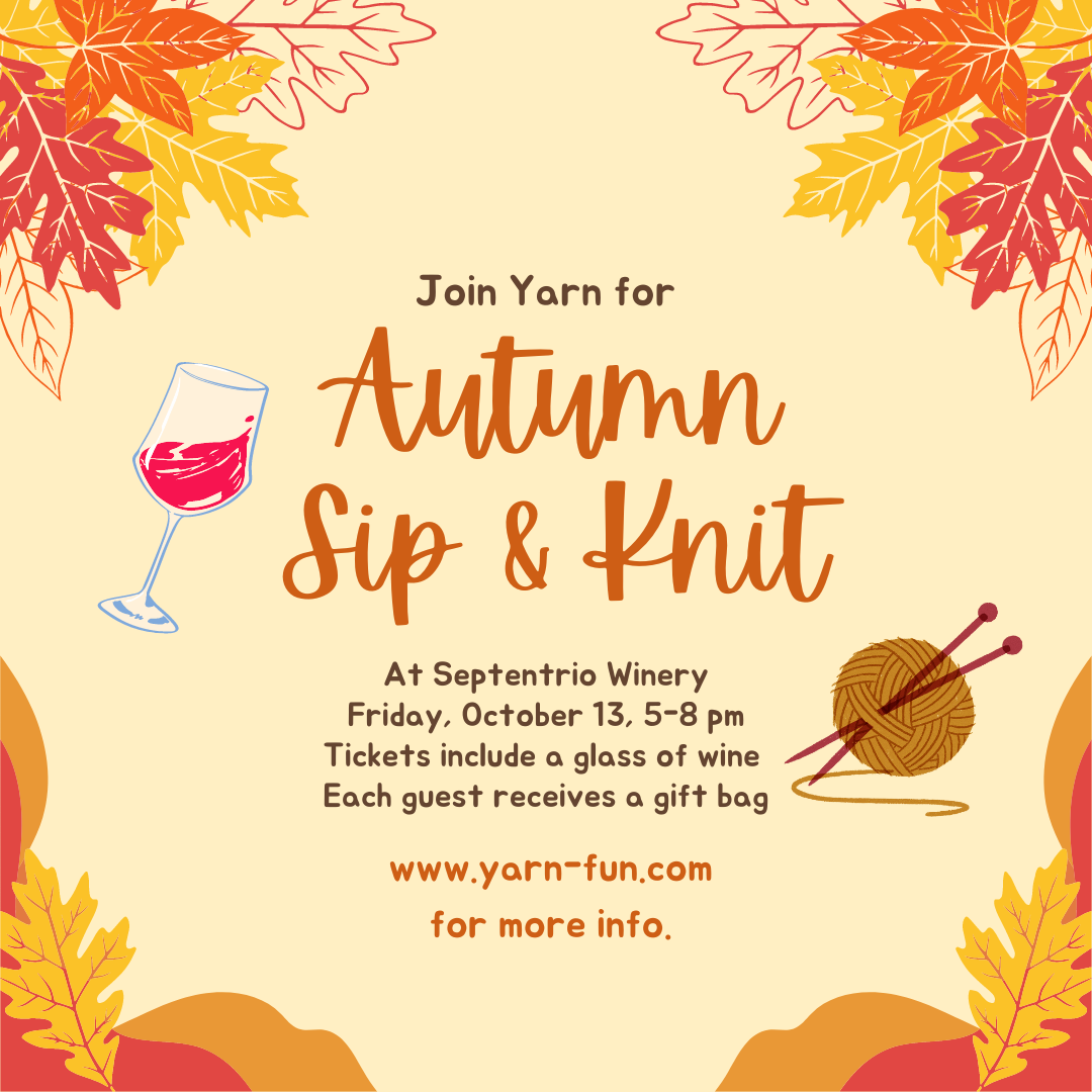 Autumn Sip and Knit event
