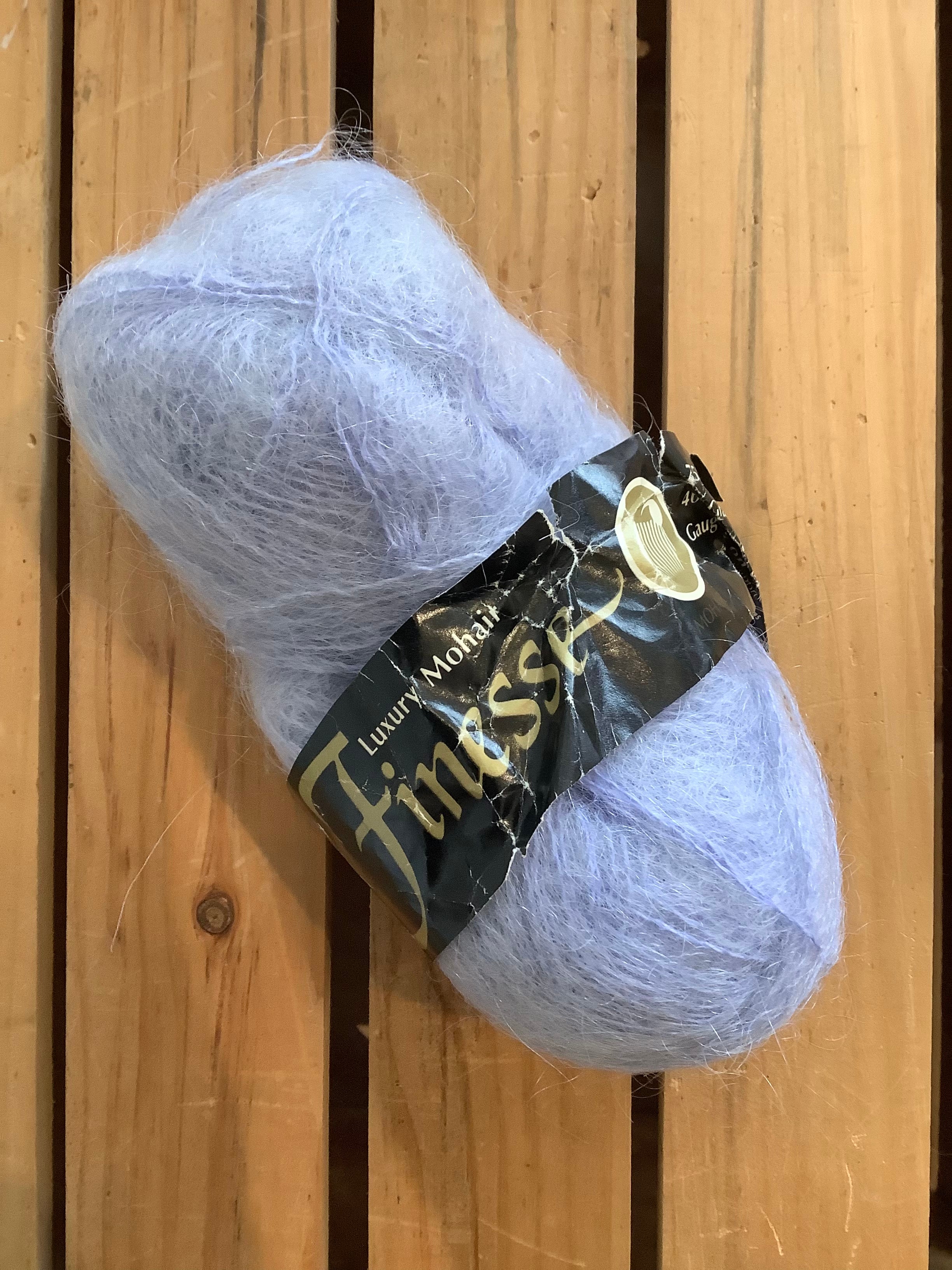 Yarns Brunswick Luxury Mohair Finesse Color: 7416 Lavender Lot: 3 1036