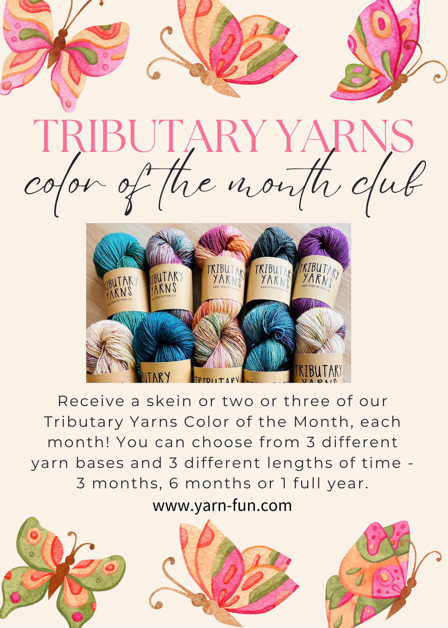 Color of the Month club from Tributary Yarns