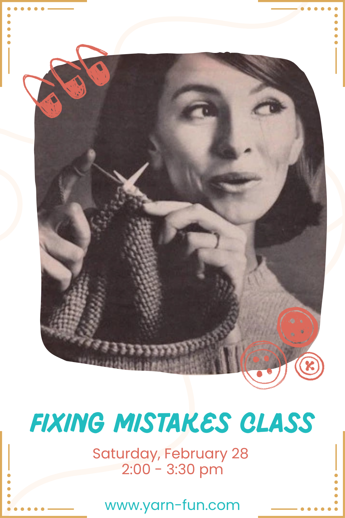 Fixing Mistakes Class Sat. Feb. 28