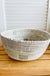 Small White with Silver Dots - Prismatic Pixels - Oval basket