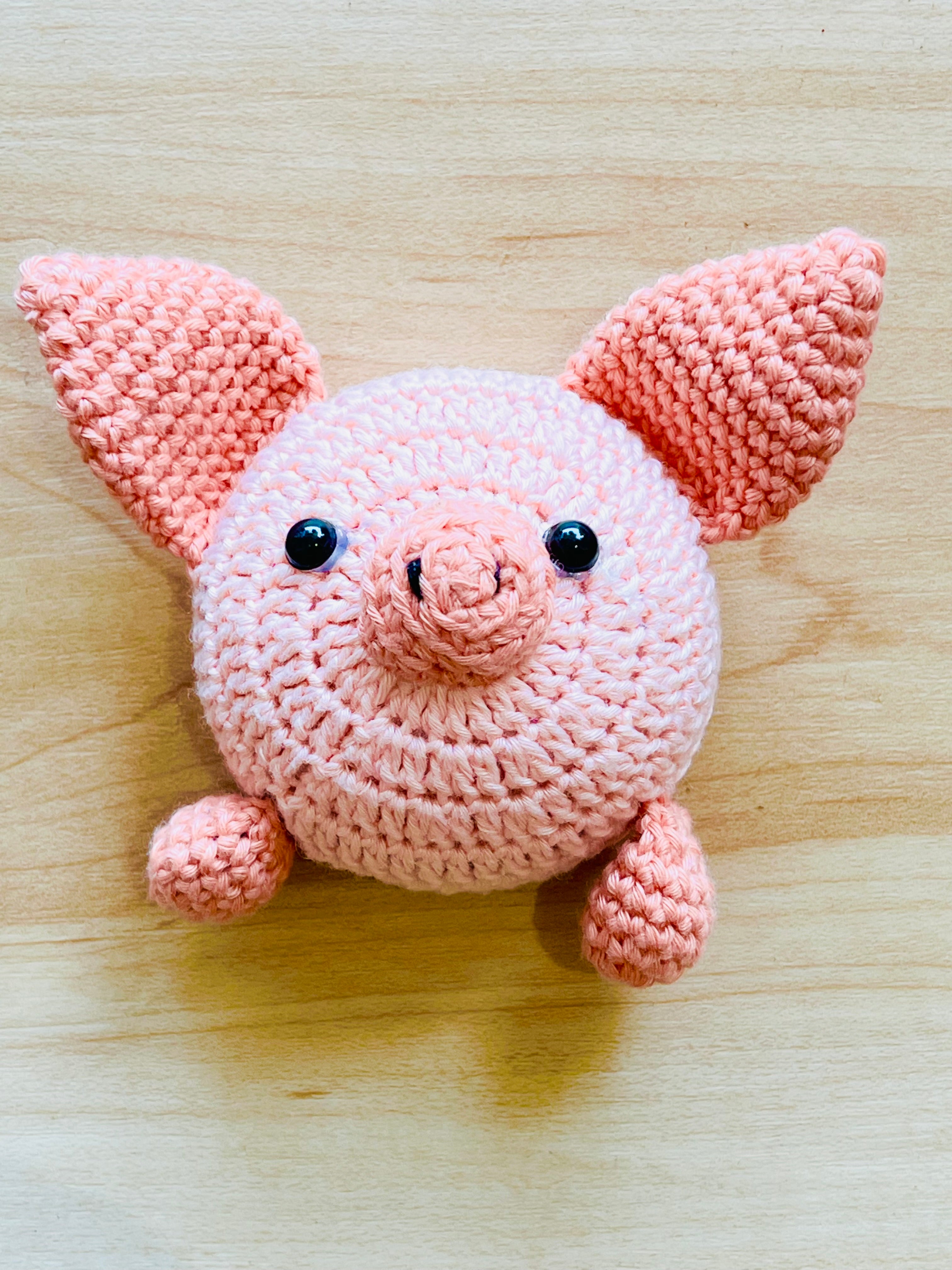 Pig - Crocheted animal tape measure