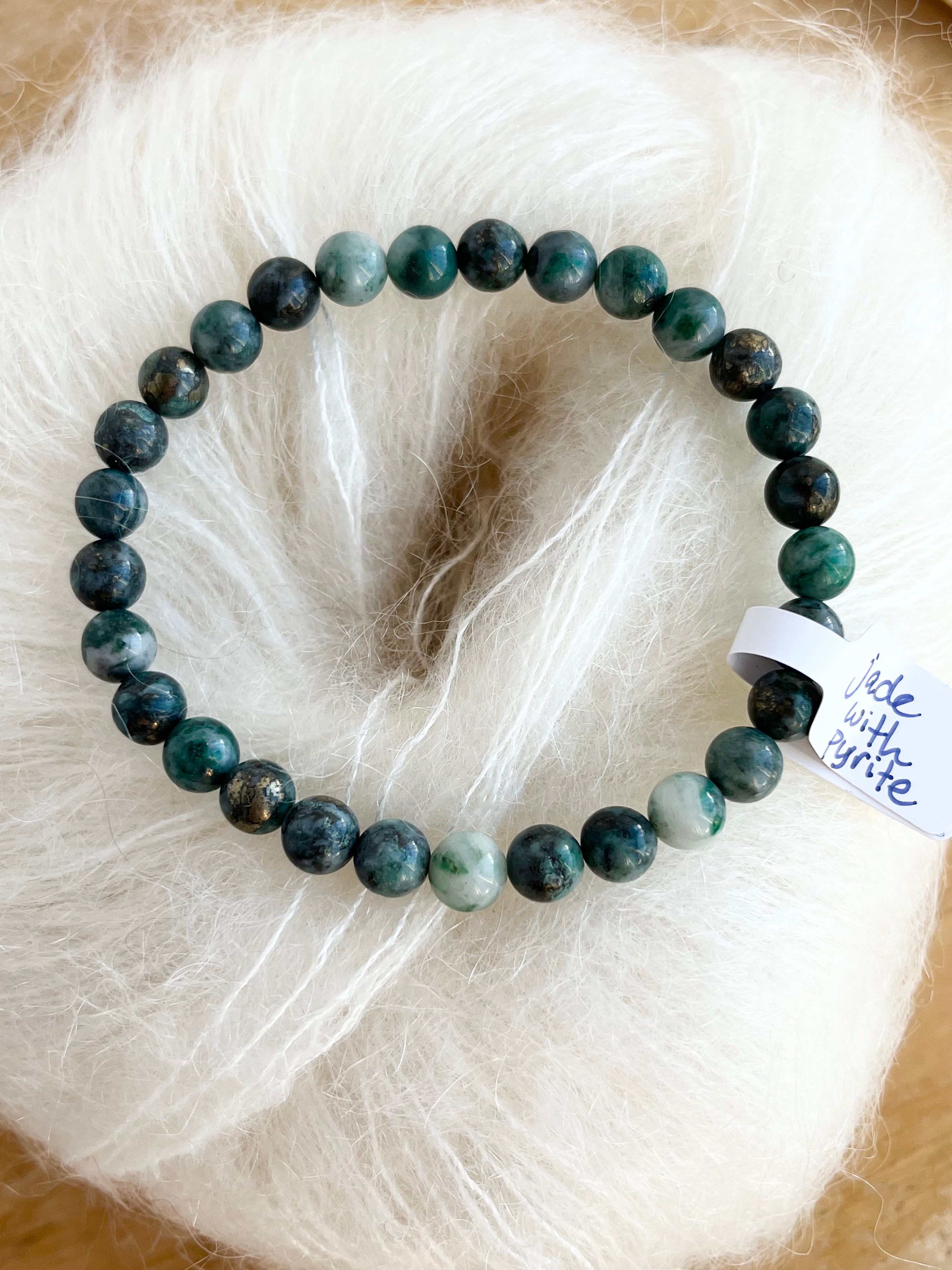 Jade with Pyrite - bracelet from Redwood Sorrel
