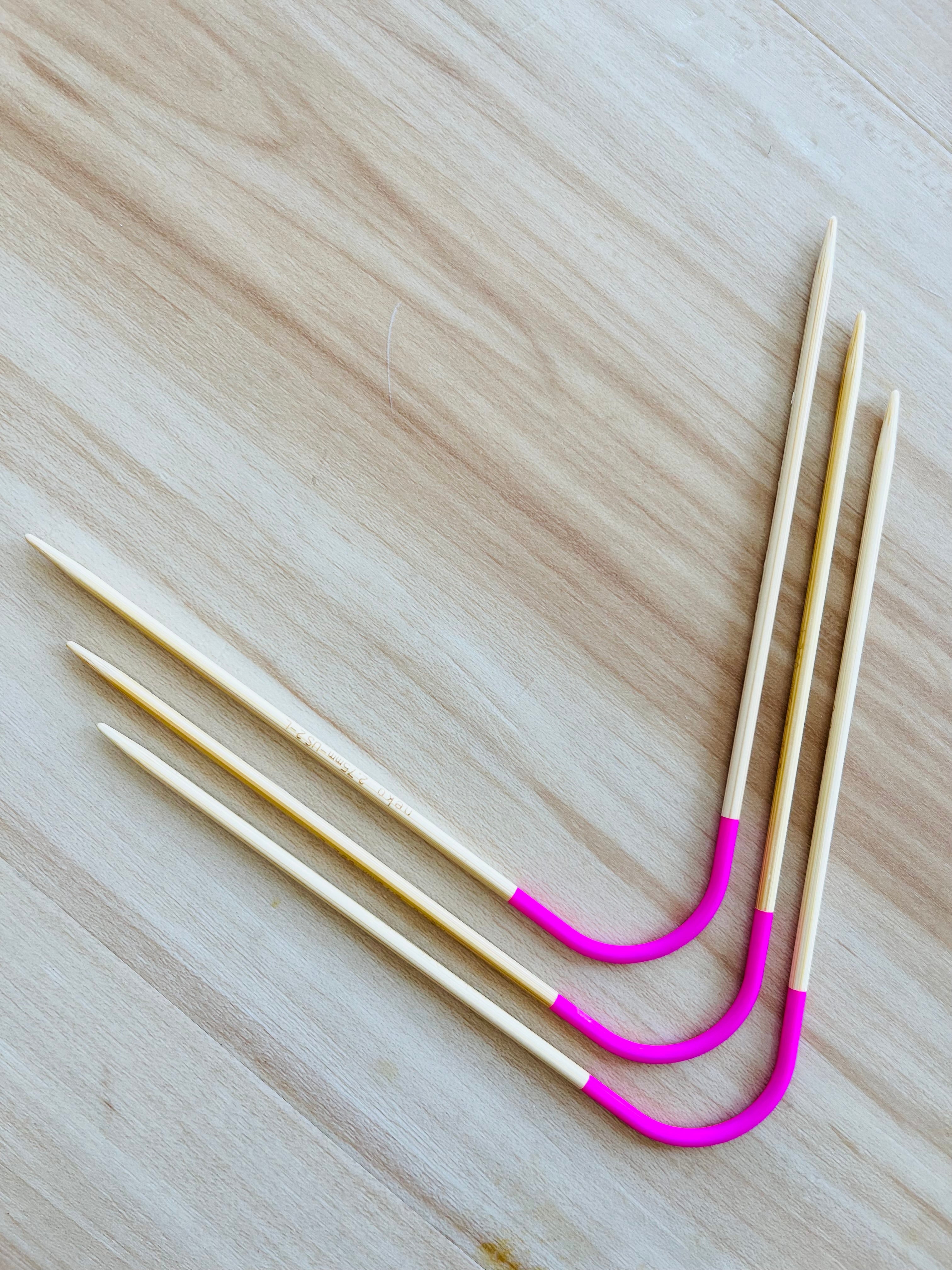 Bamboo Flex Curved Double Pointed Needles