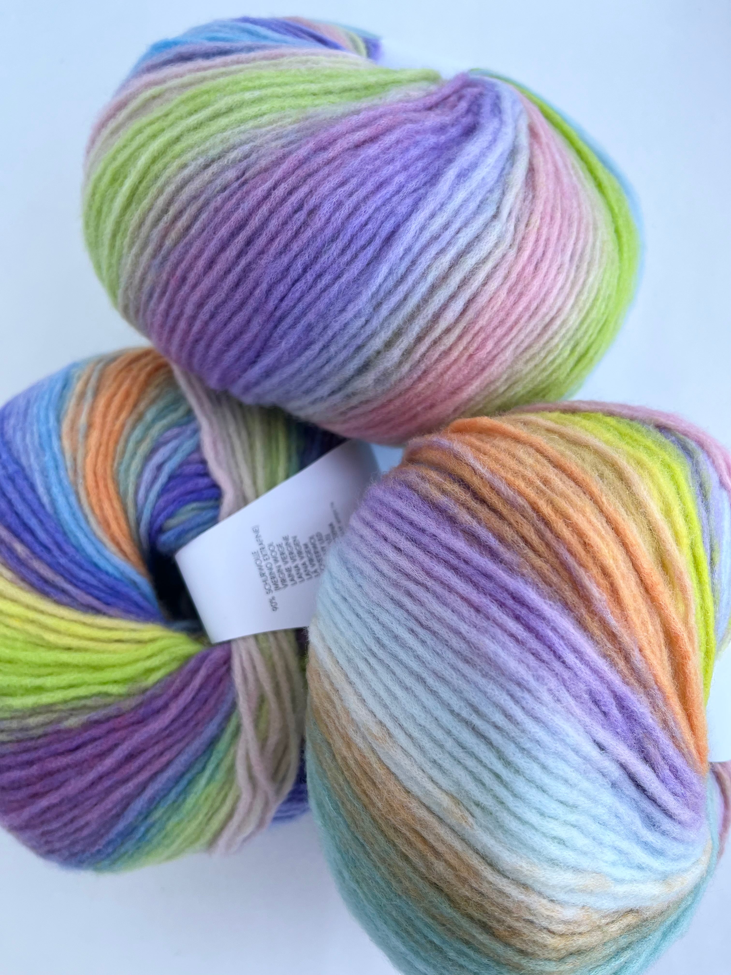 Color 22 - blue, pink, purple, yellow, orange, lime green - Lang Cloud