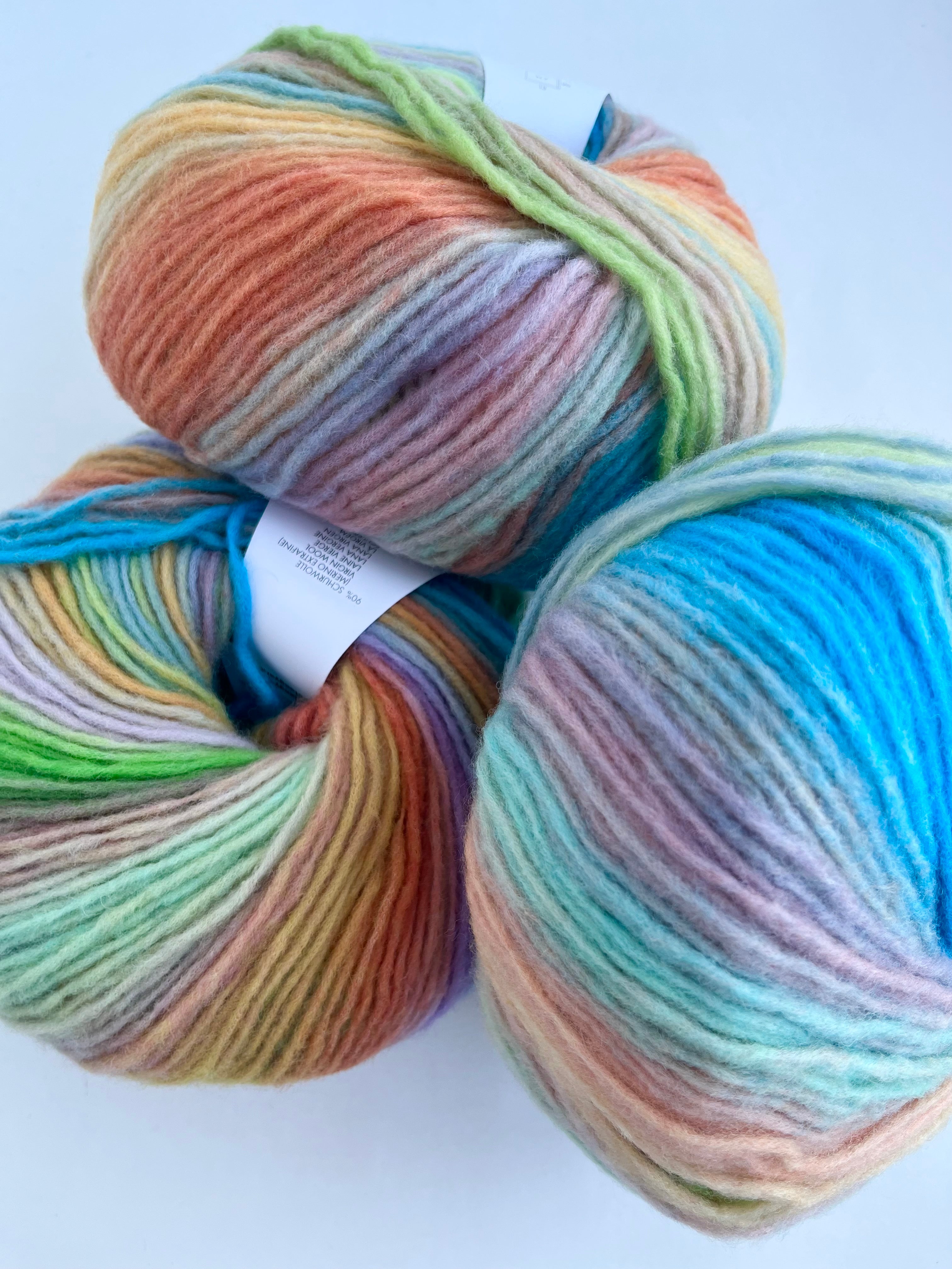 Color 21 - Turquoise, orange, lime green, blue, purple, pink - Lang Cloud