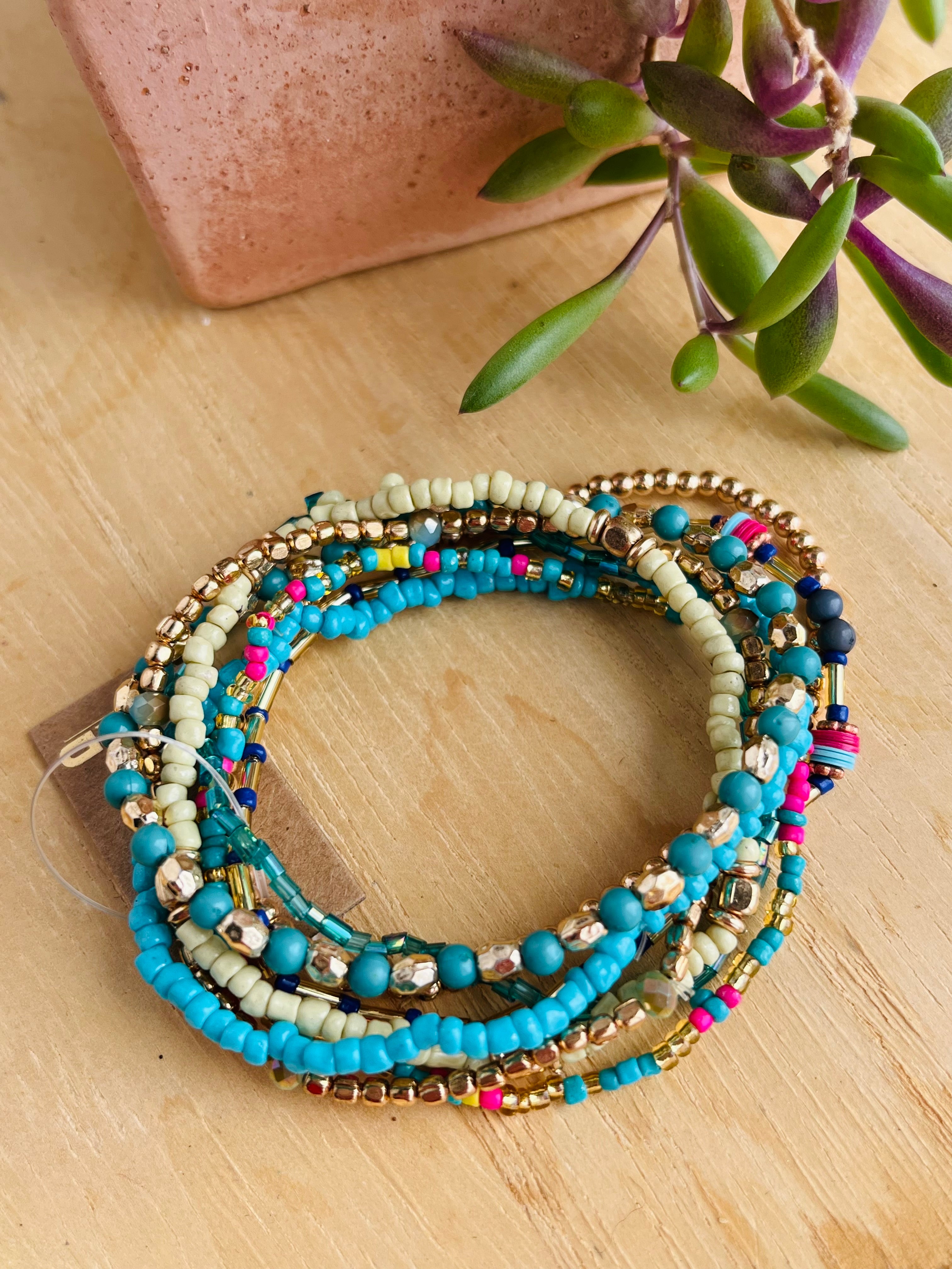 Multi-bead Stretch Stack Bracelets