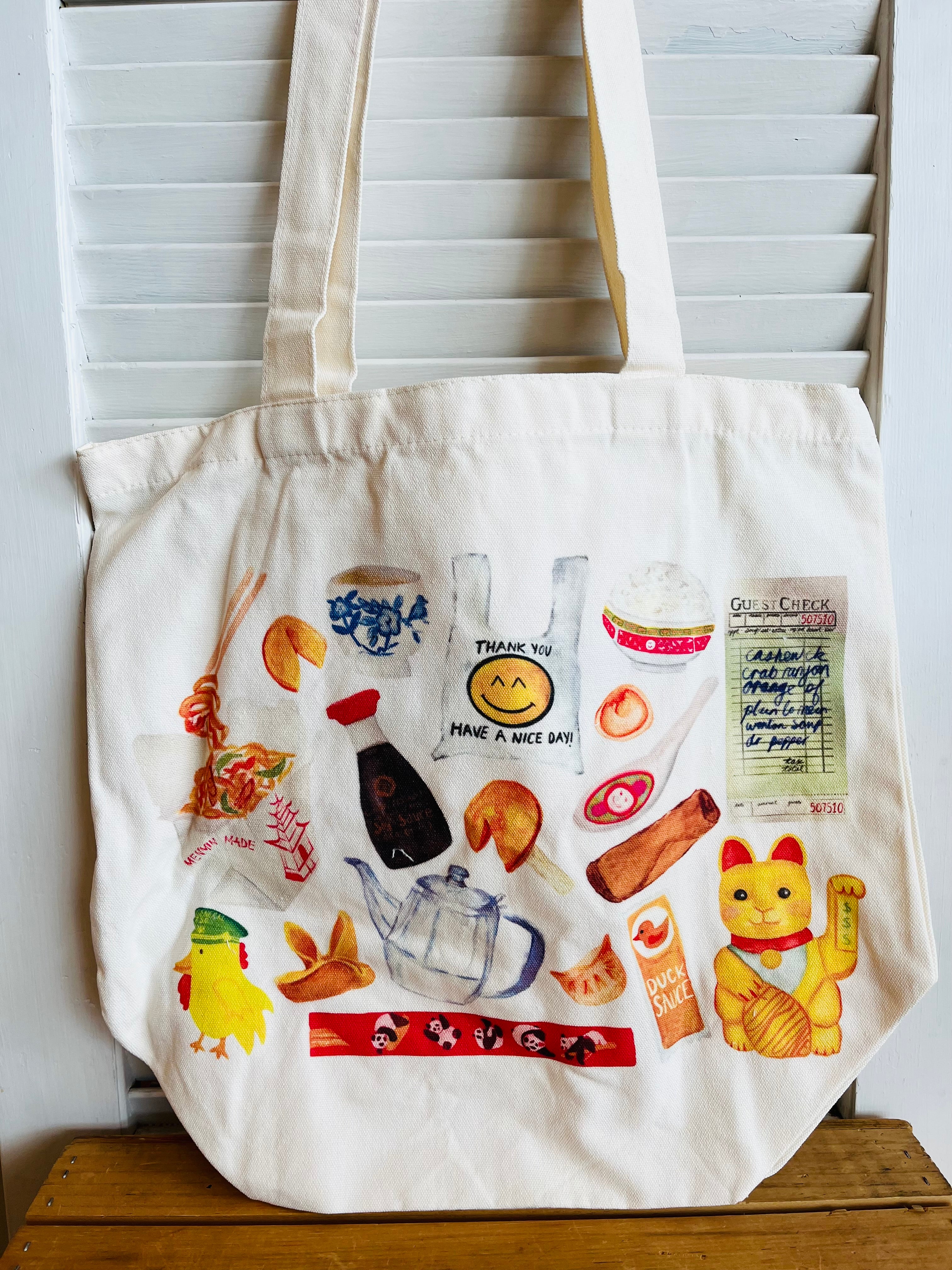 Asian Cuisine Tote Bags