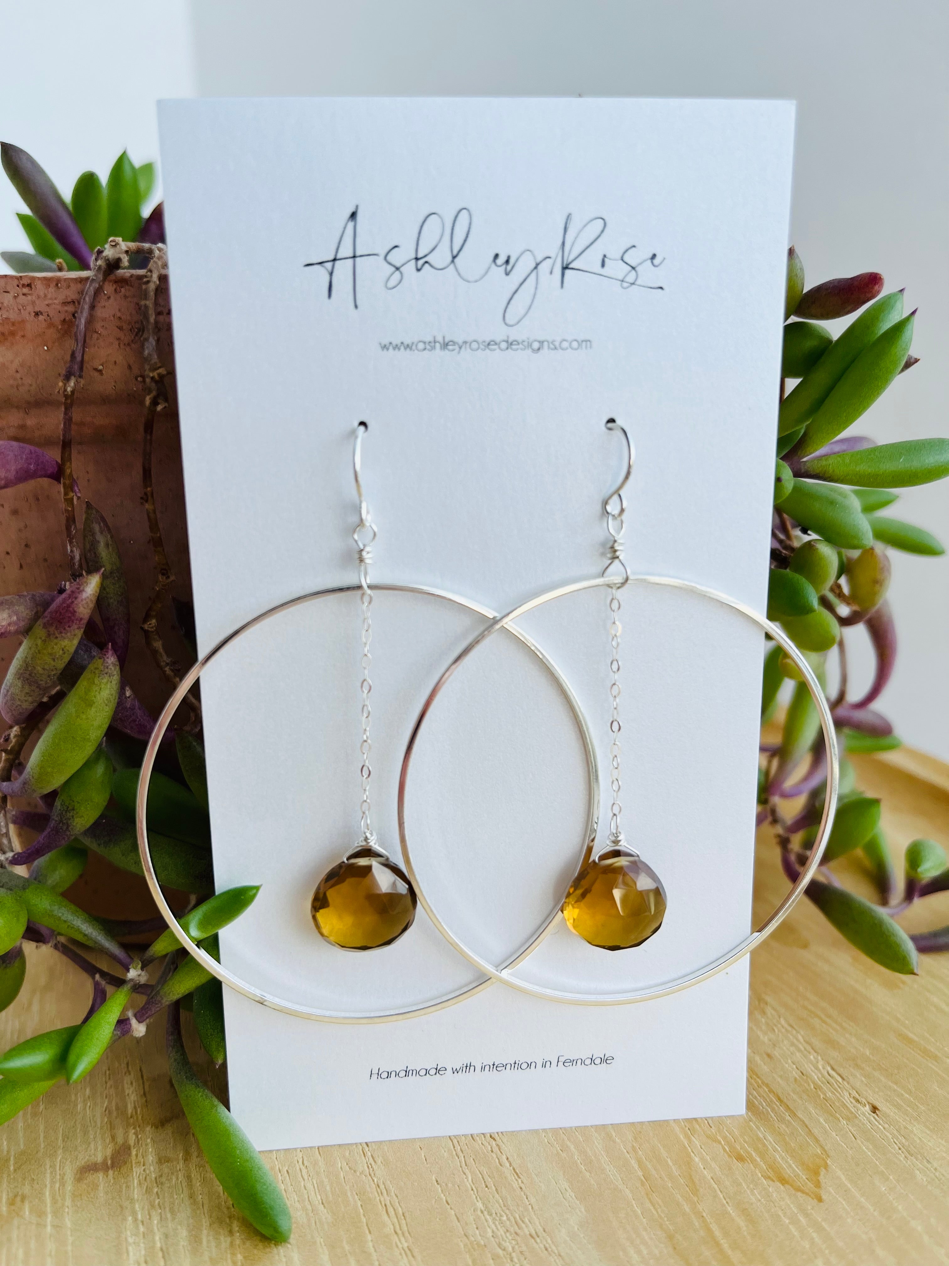 Baryon - Honey Quartz - silver