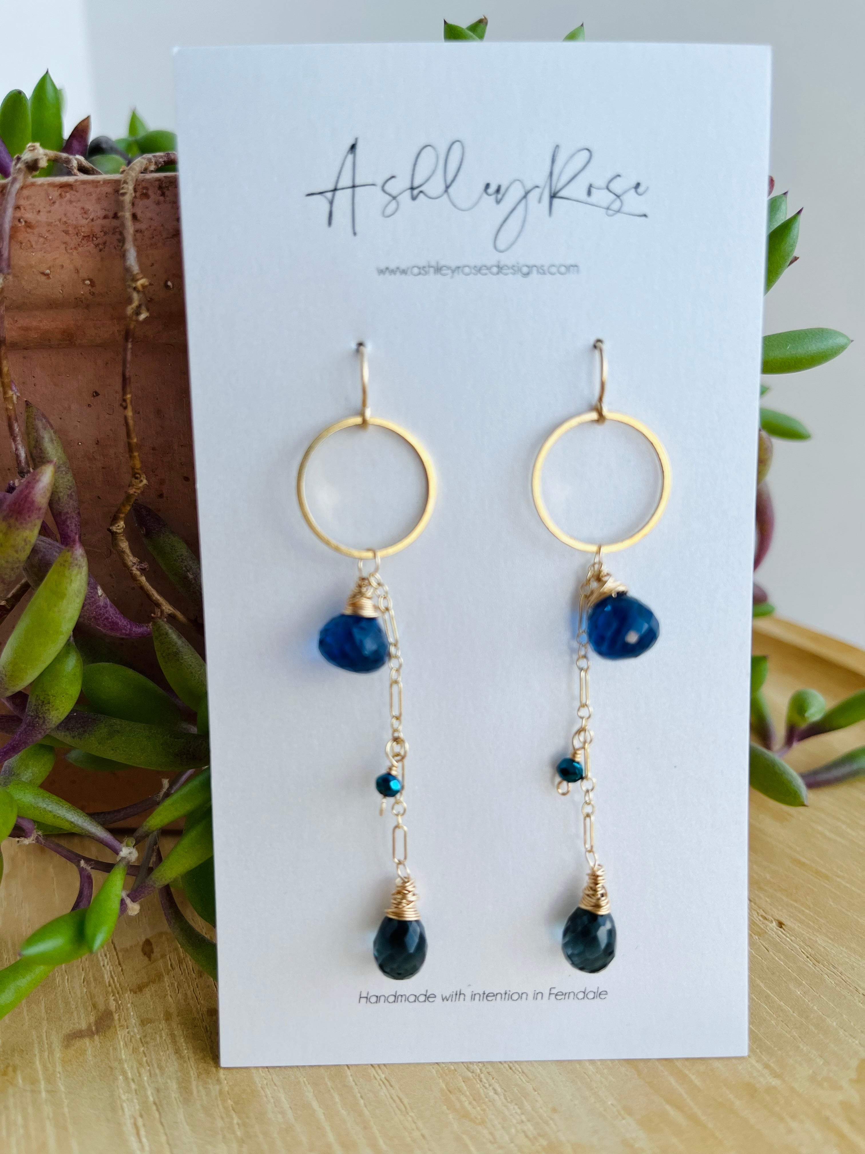 Shimmer - London Blue Quartz - gold