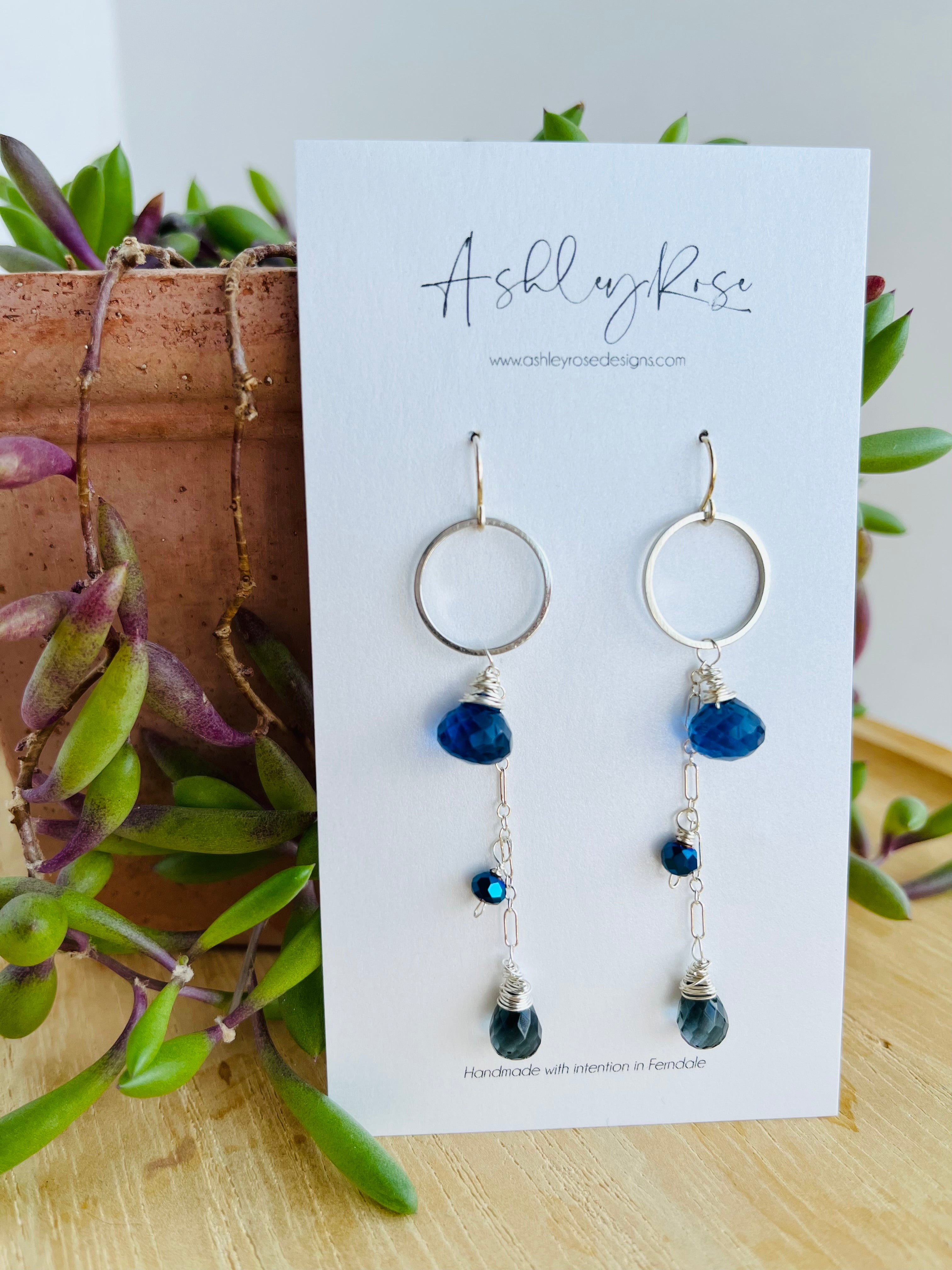 Shimmer - London Blue Quartz - silver