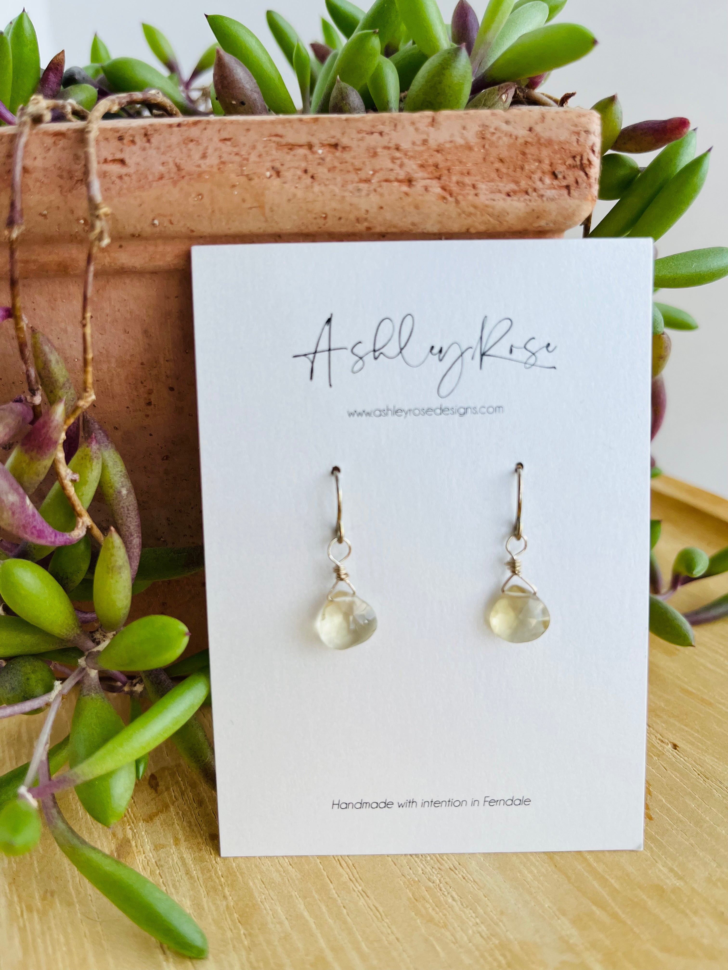 Mini Morsel - Lemon Quartz - gold