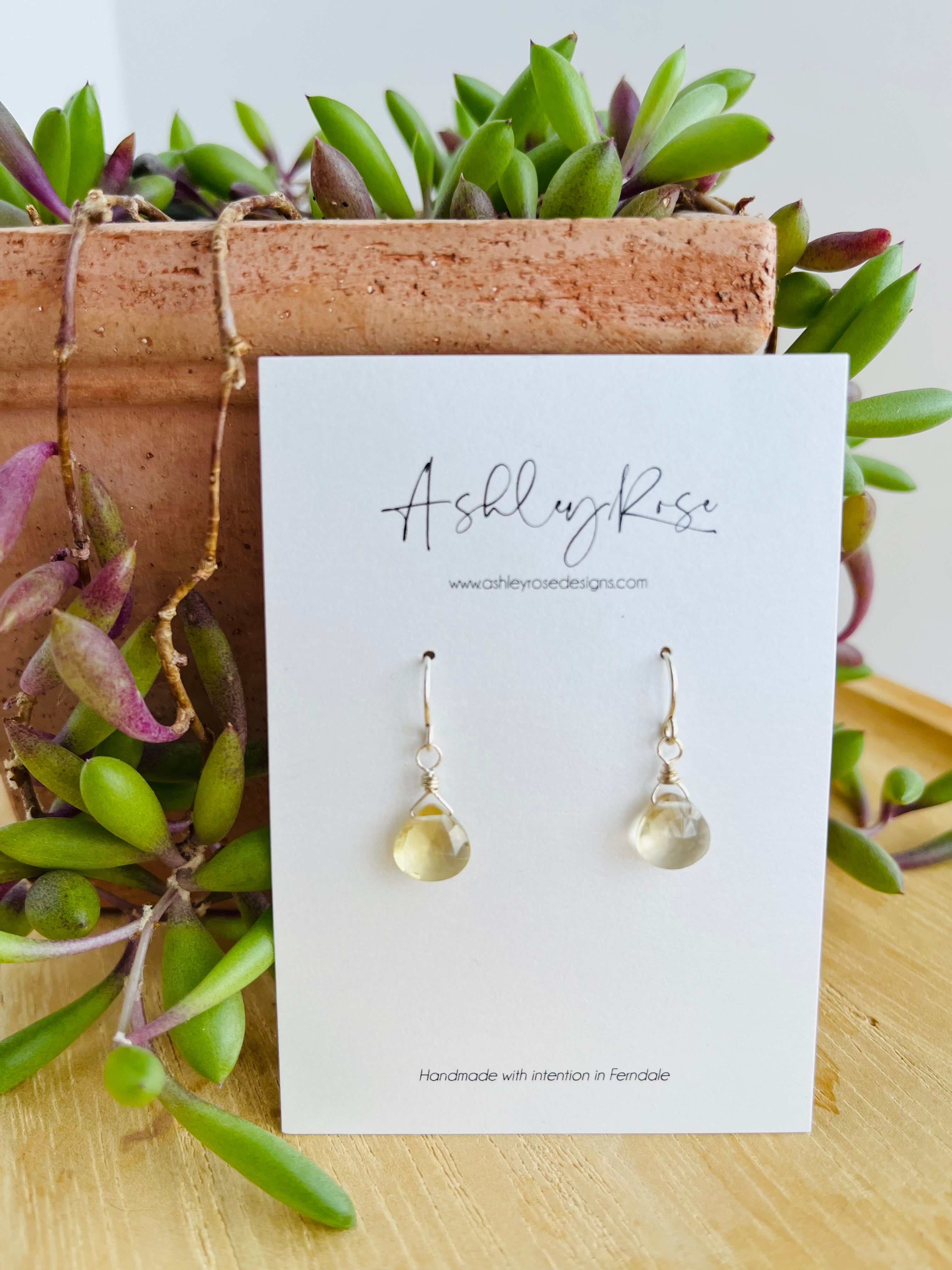 Mini Morsel - Lemon Quartz - silver