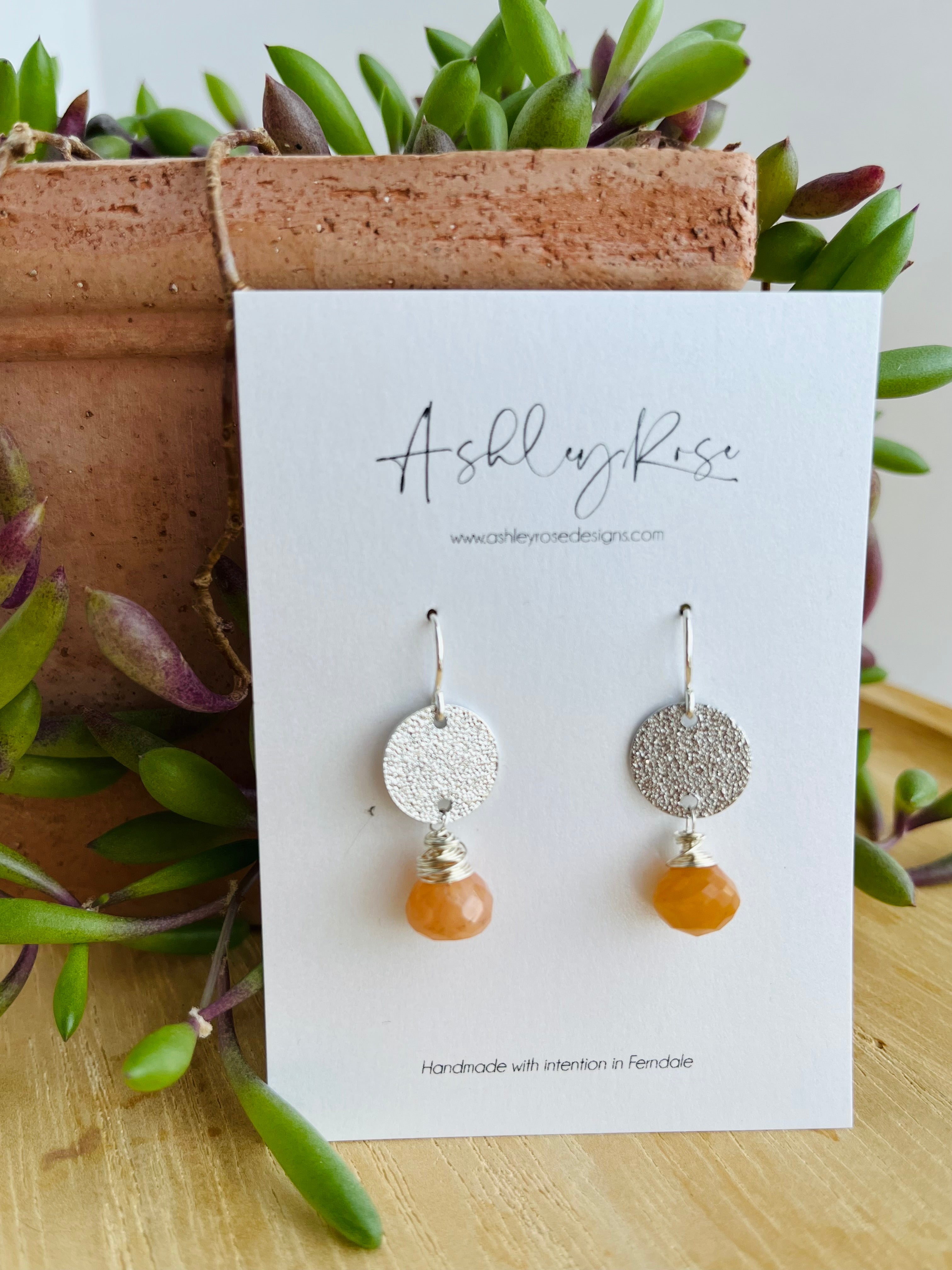 Coin Drop - Jade - silver