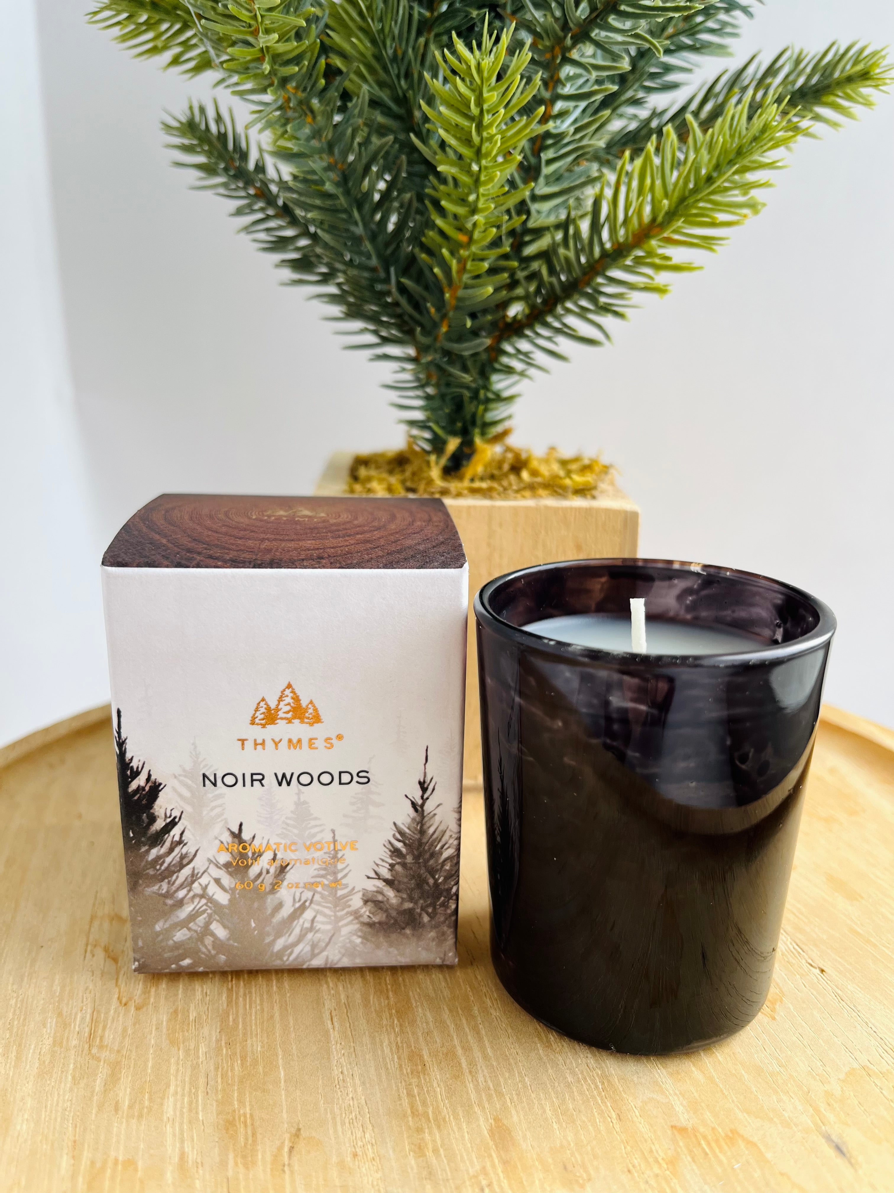 Noir Woods Boxed Votive candle