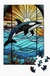 Stained Glass Orca - Micro Puzzles