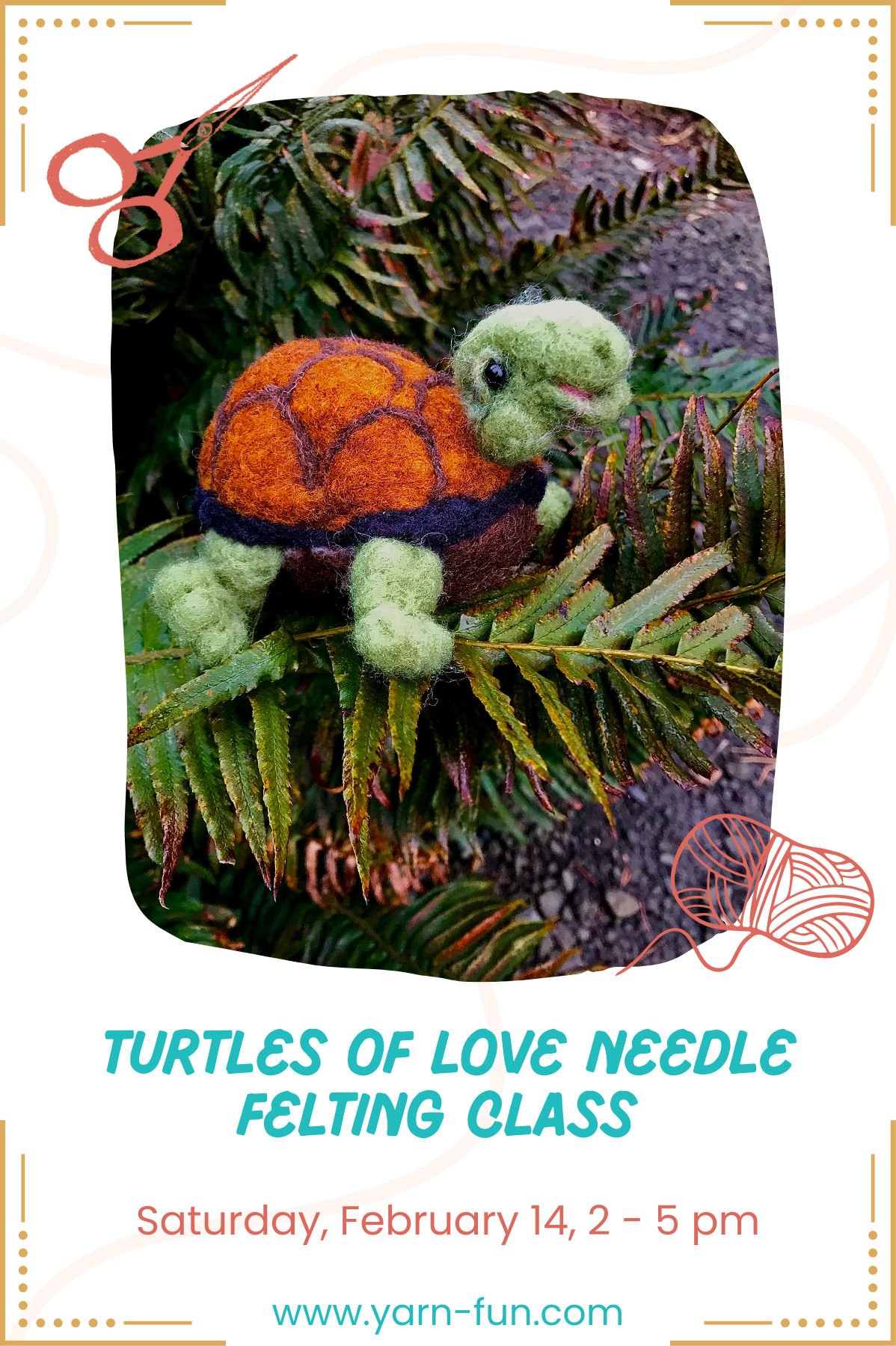 Turtles of Love Needle Felting Workshop with Corbin Brashear