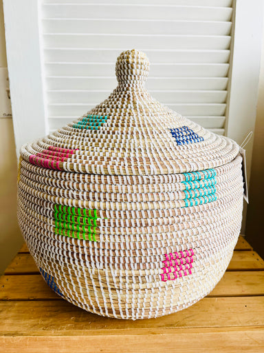 Prismatic Pixels - basket with lid