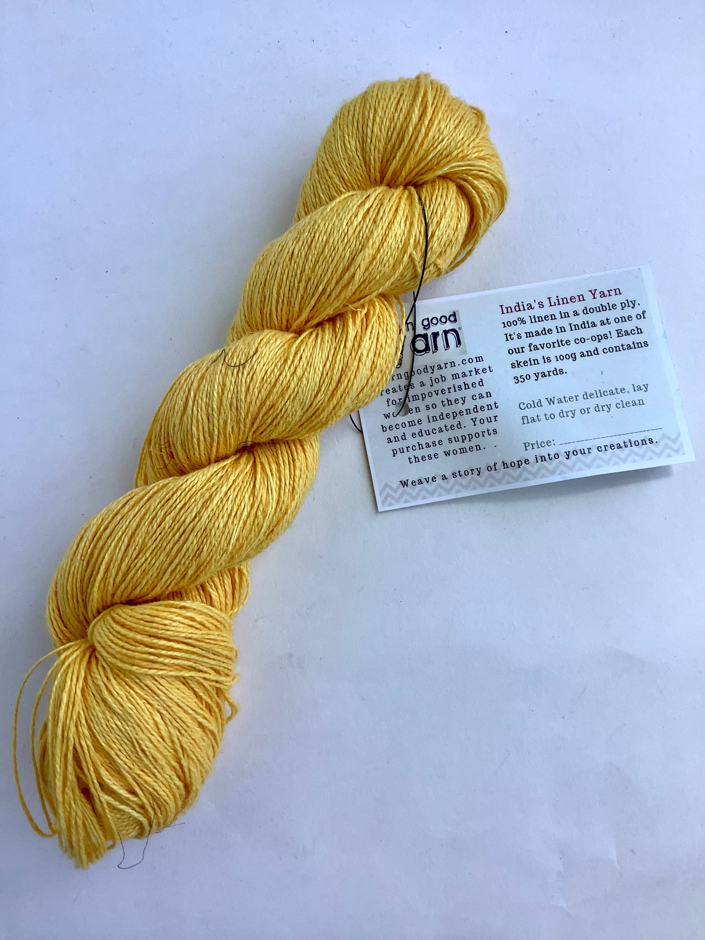 DGY India’s Linen Yarn Color: Sunflower