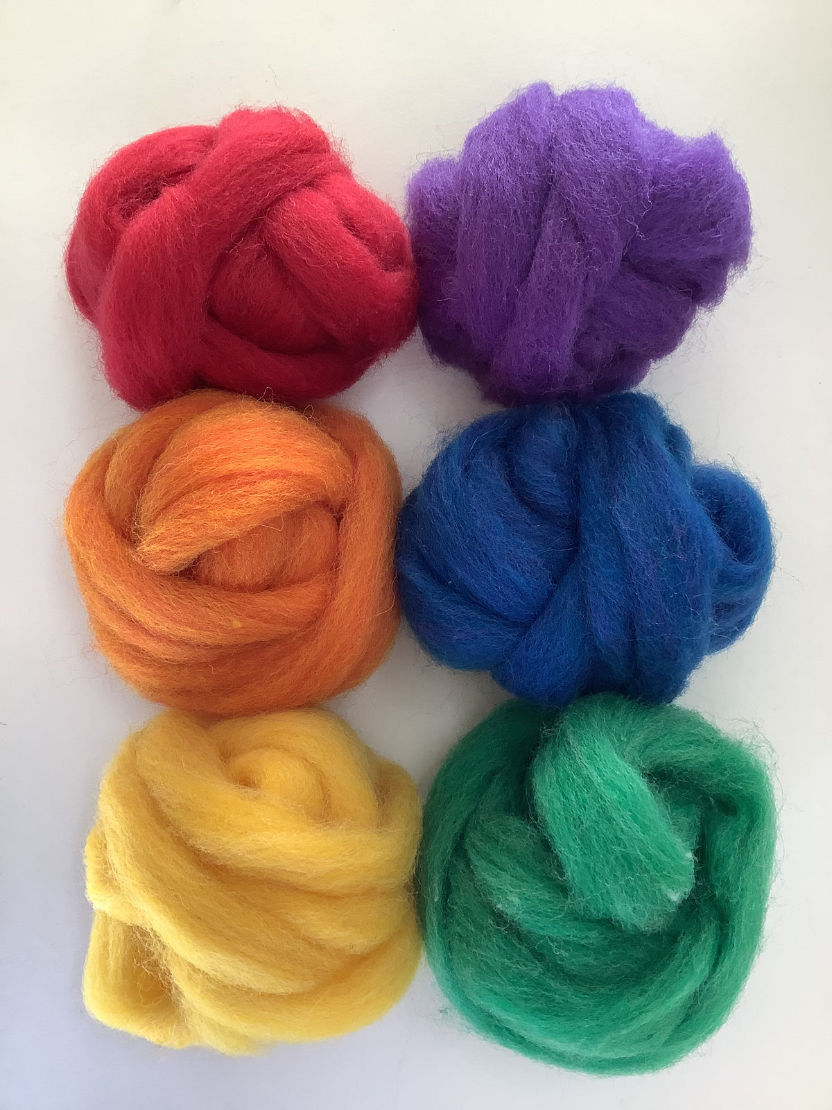 Orange Colors of Wool for Needle Felting | .5 ounce