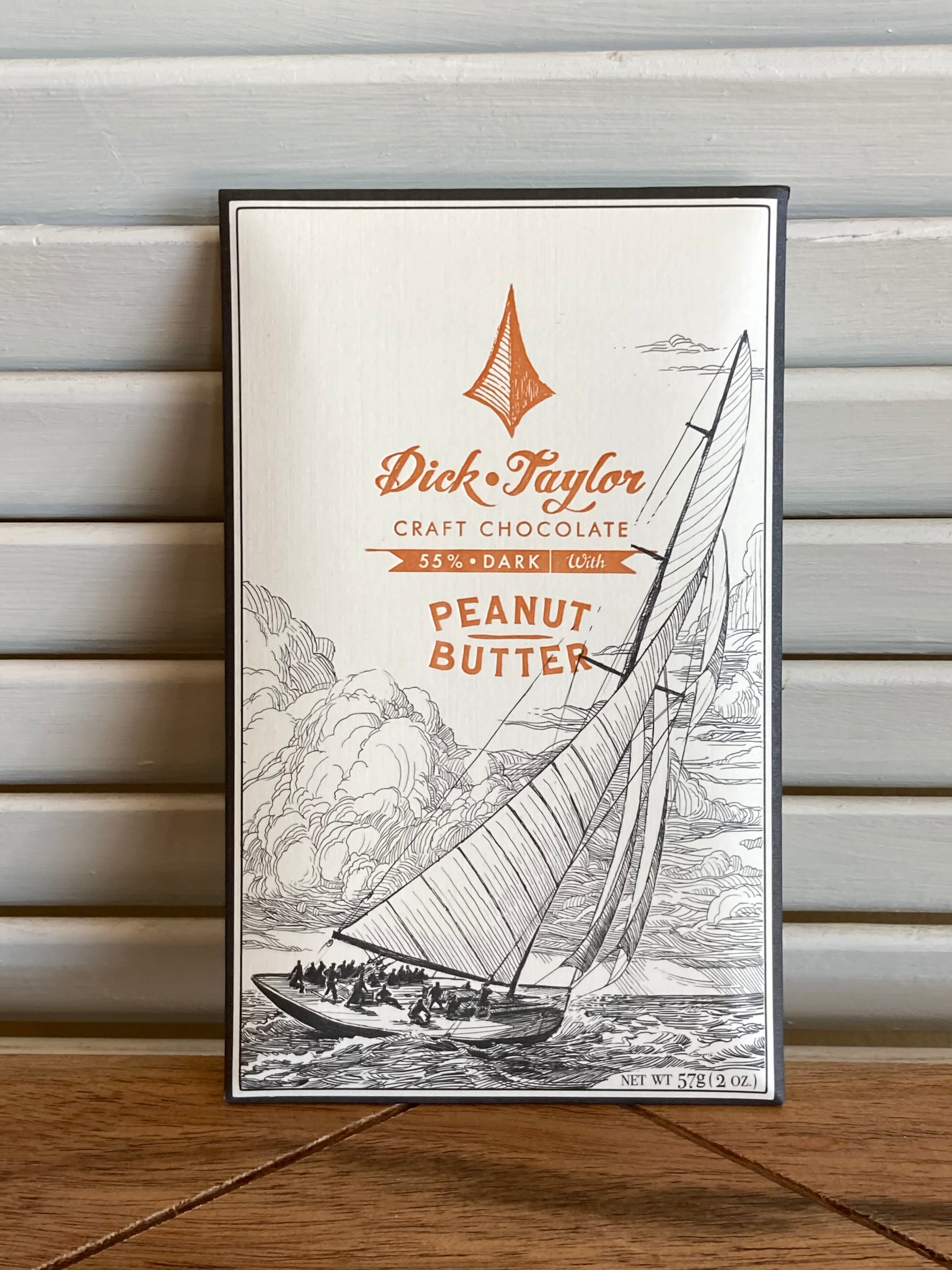 Peanut Butter 55% Dark chocolate bar from Dick Taylor Craft Chocolate