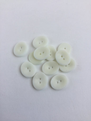 White - Buttons Oval Corozo Nut