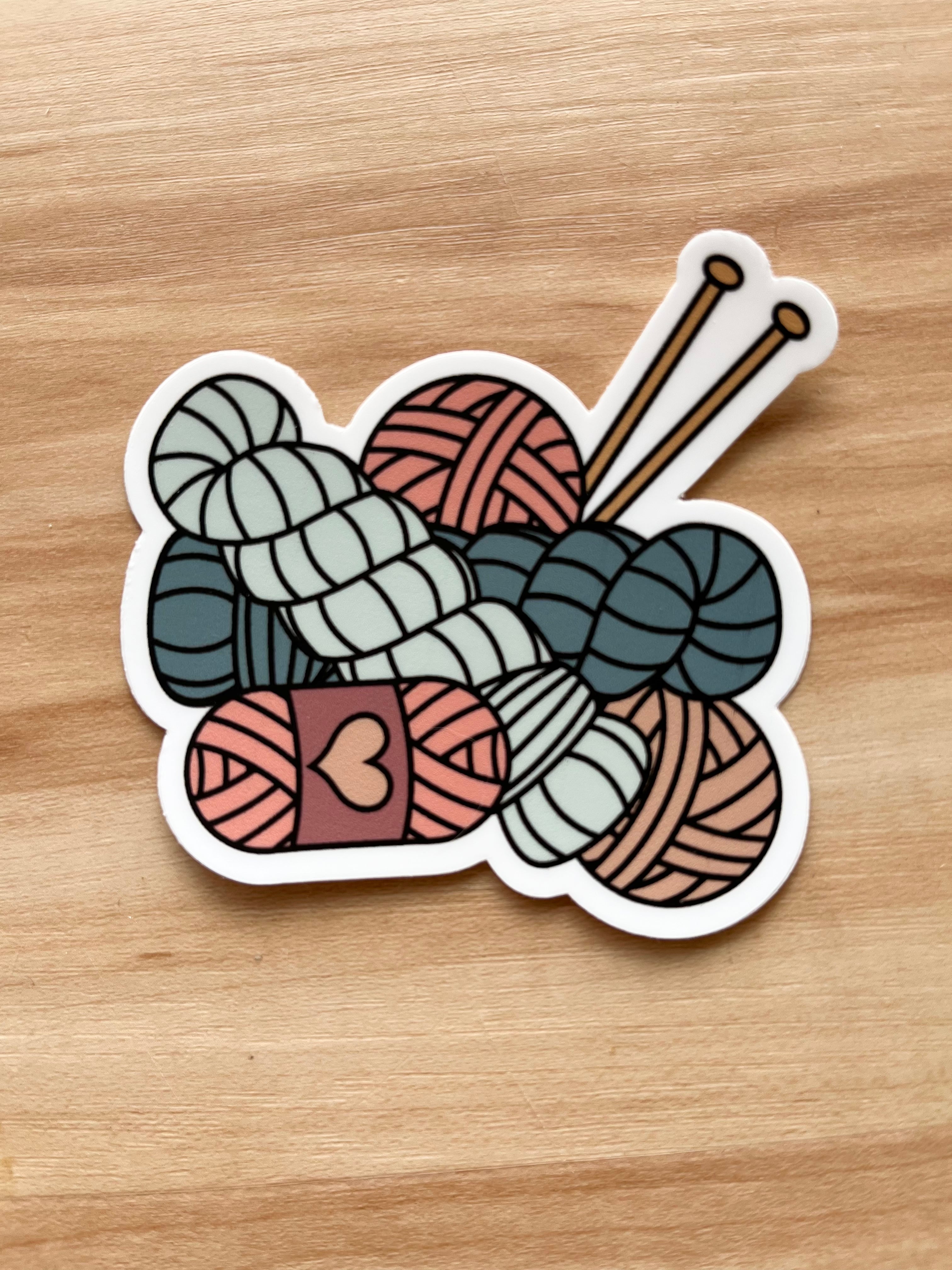 Yarn Love - Knitting Themed Stickers