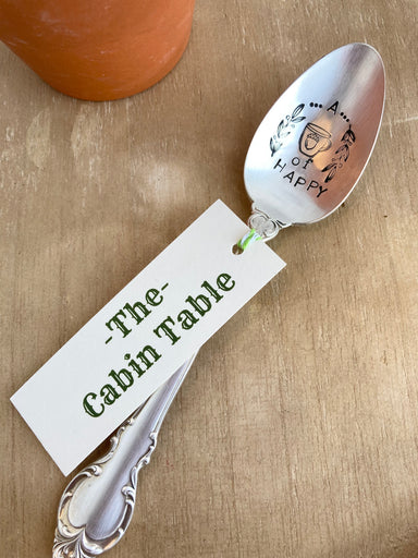A Cup of Happy - stamped spoons