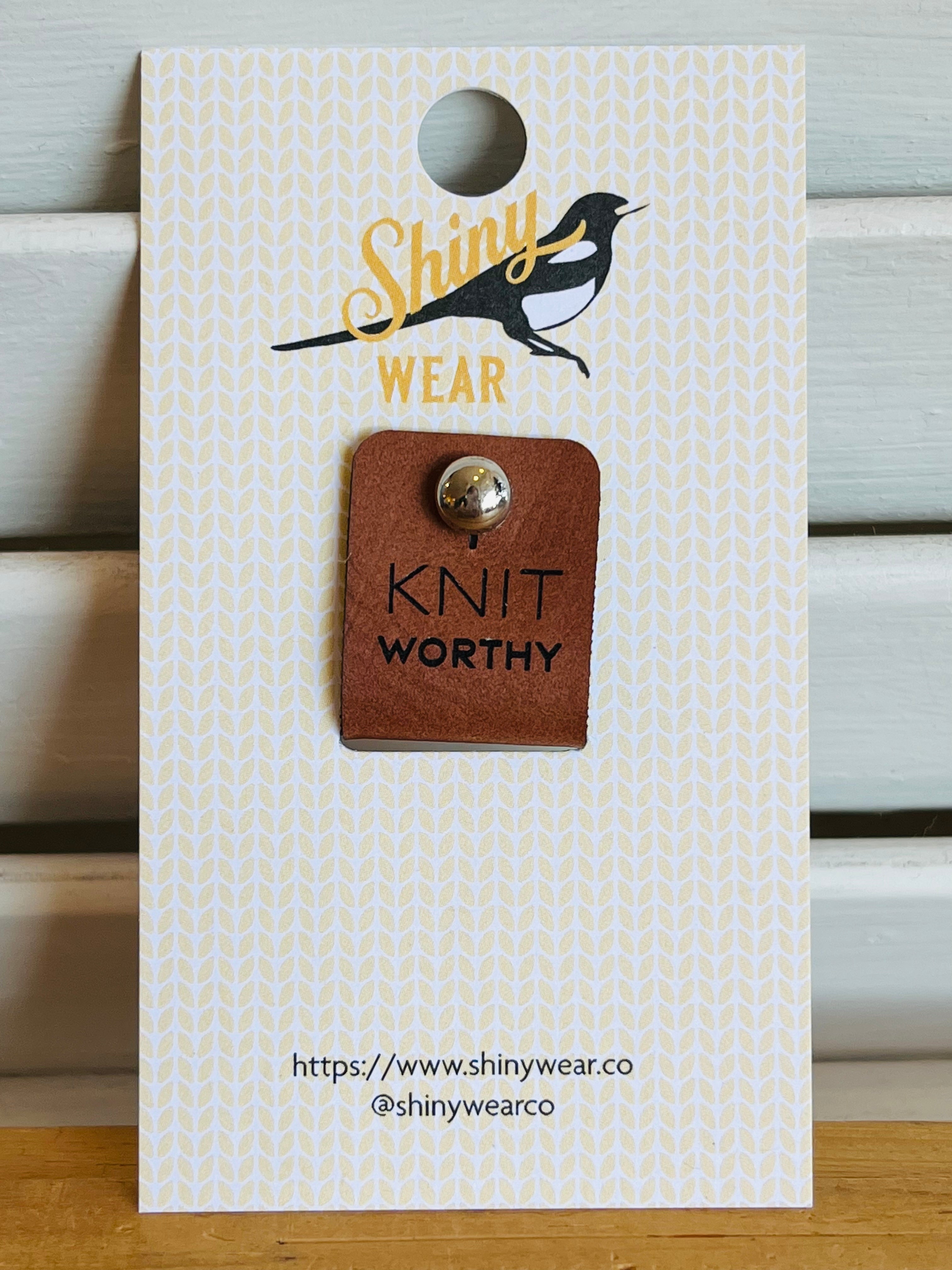 Knitworthy Chestnut/Silver - No Sew Tag