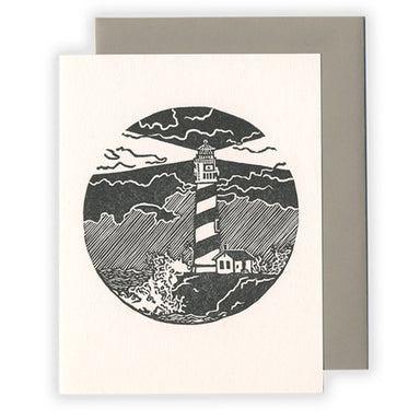 Lighthouse - card from Just My Type Letterpress