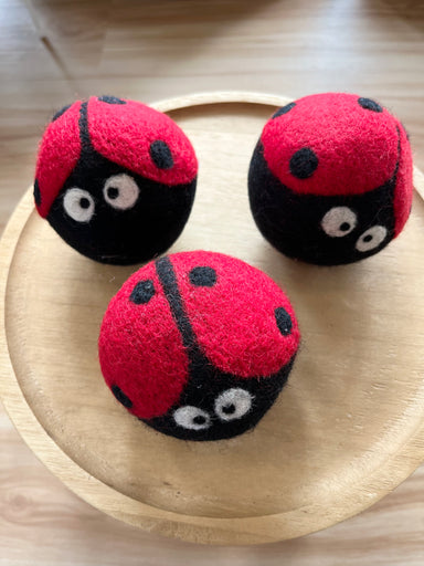 Ladybugs - wool dryer balls