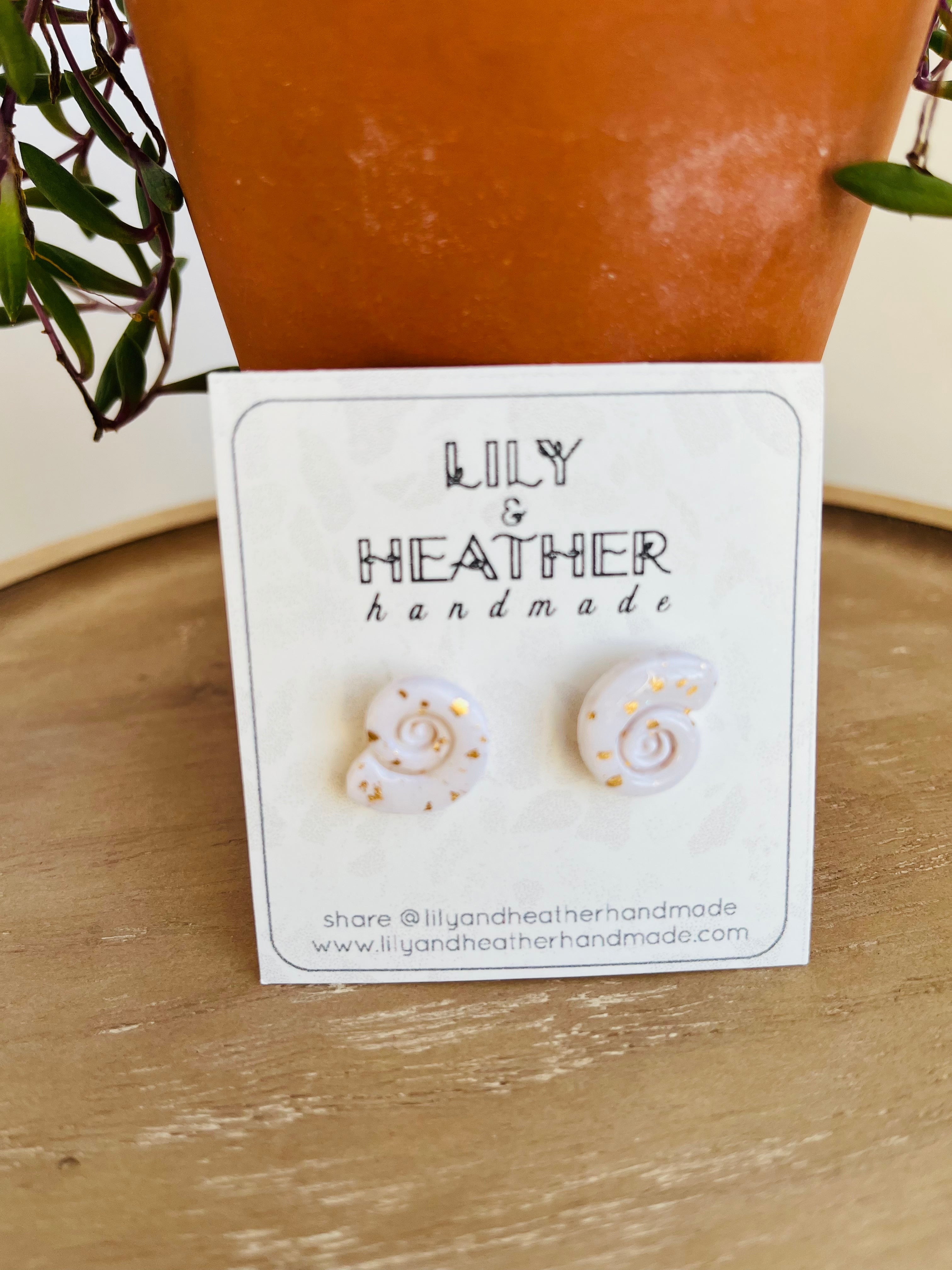 Spiral shells - earrings from Lily & Heather Handmade