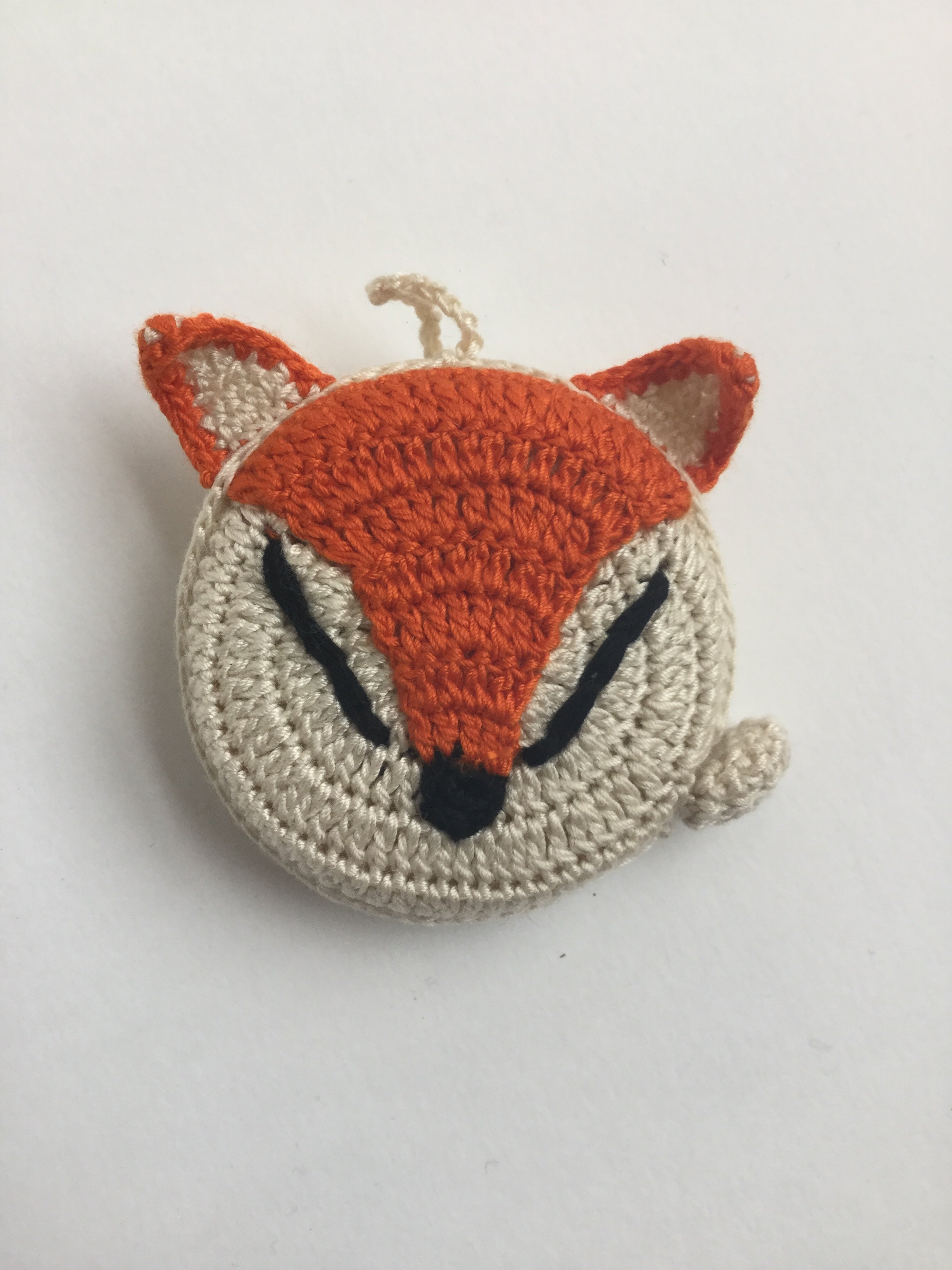 Orange Fox - Crocheted Tape measure