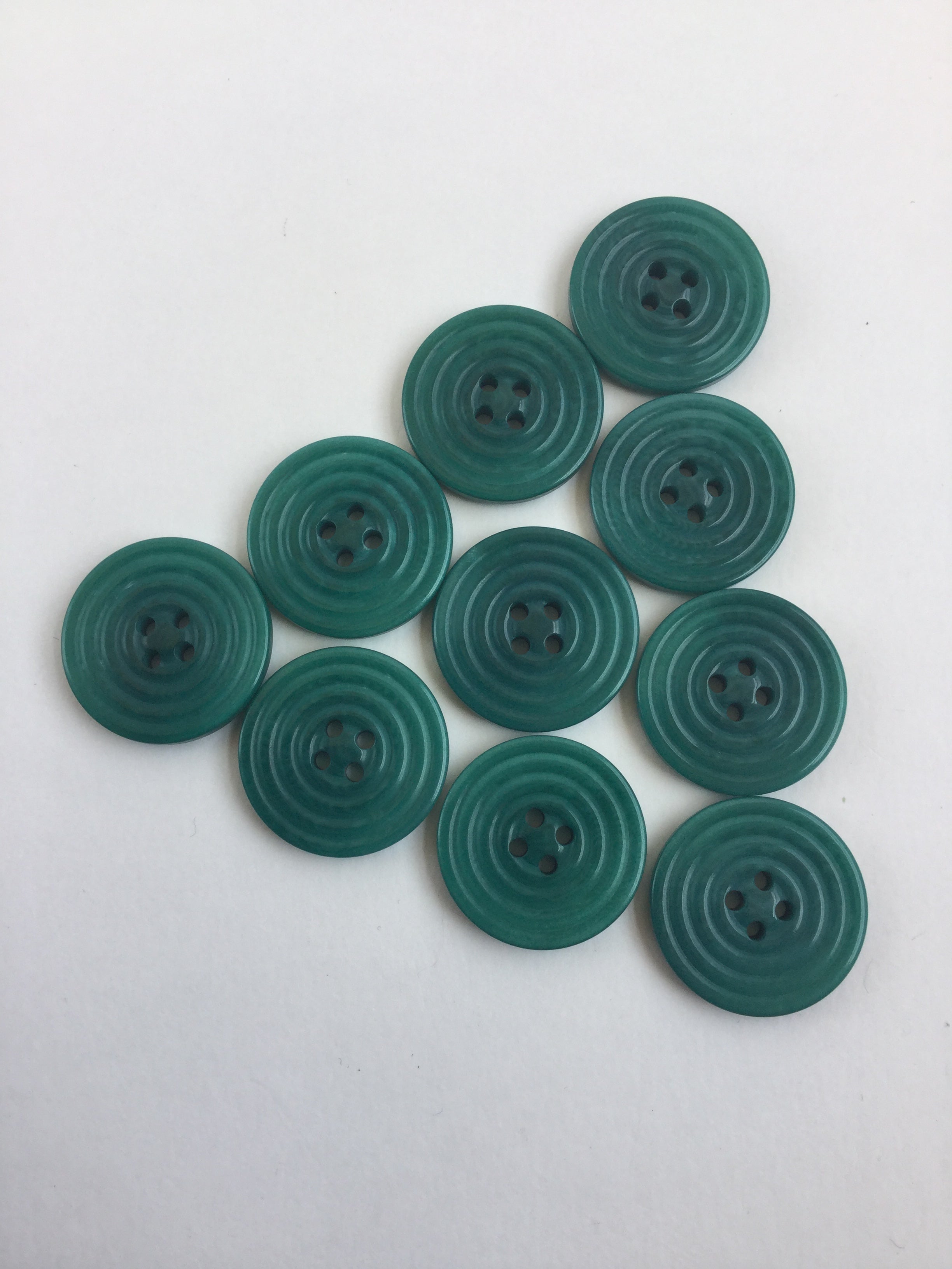 Turquoise Swirl Corozo nut buttons - 1-inch